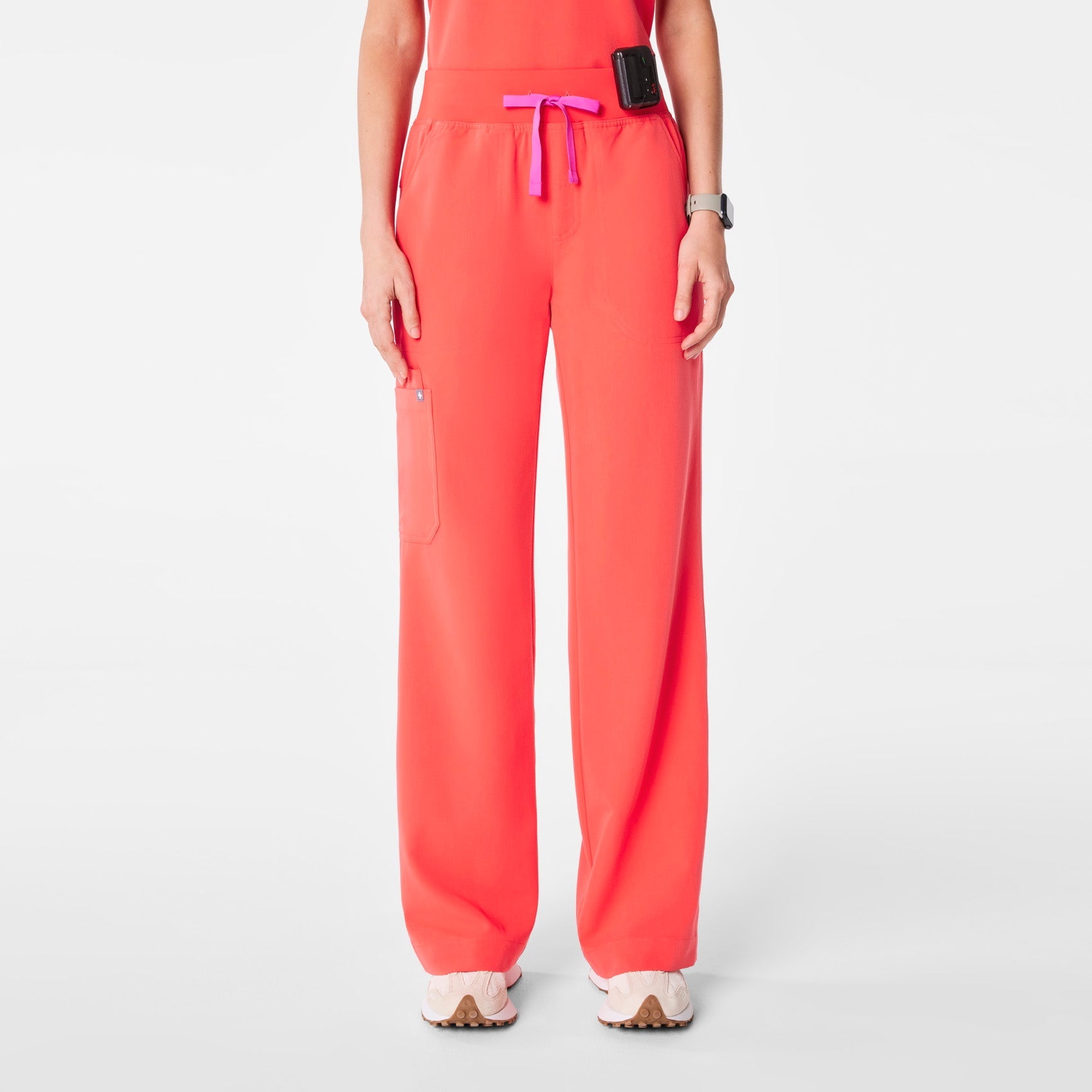 Isabel High-Rise Wide-Leg Scrub Pant - Fireside