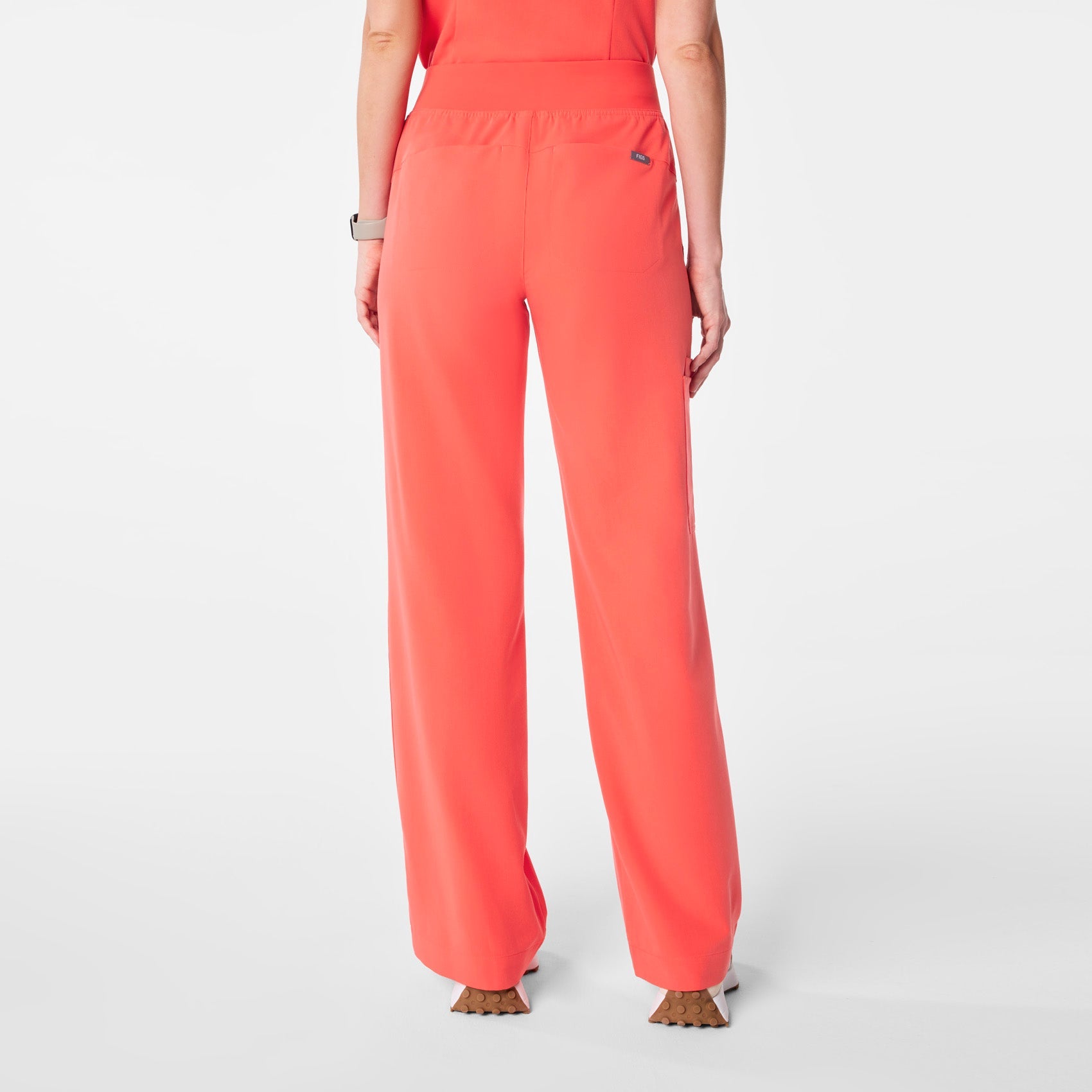 Isabel High-Rise Wide-Leg Scrub Pant - Fireside