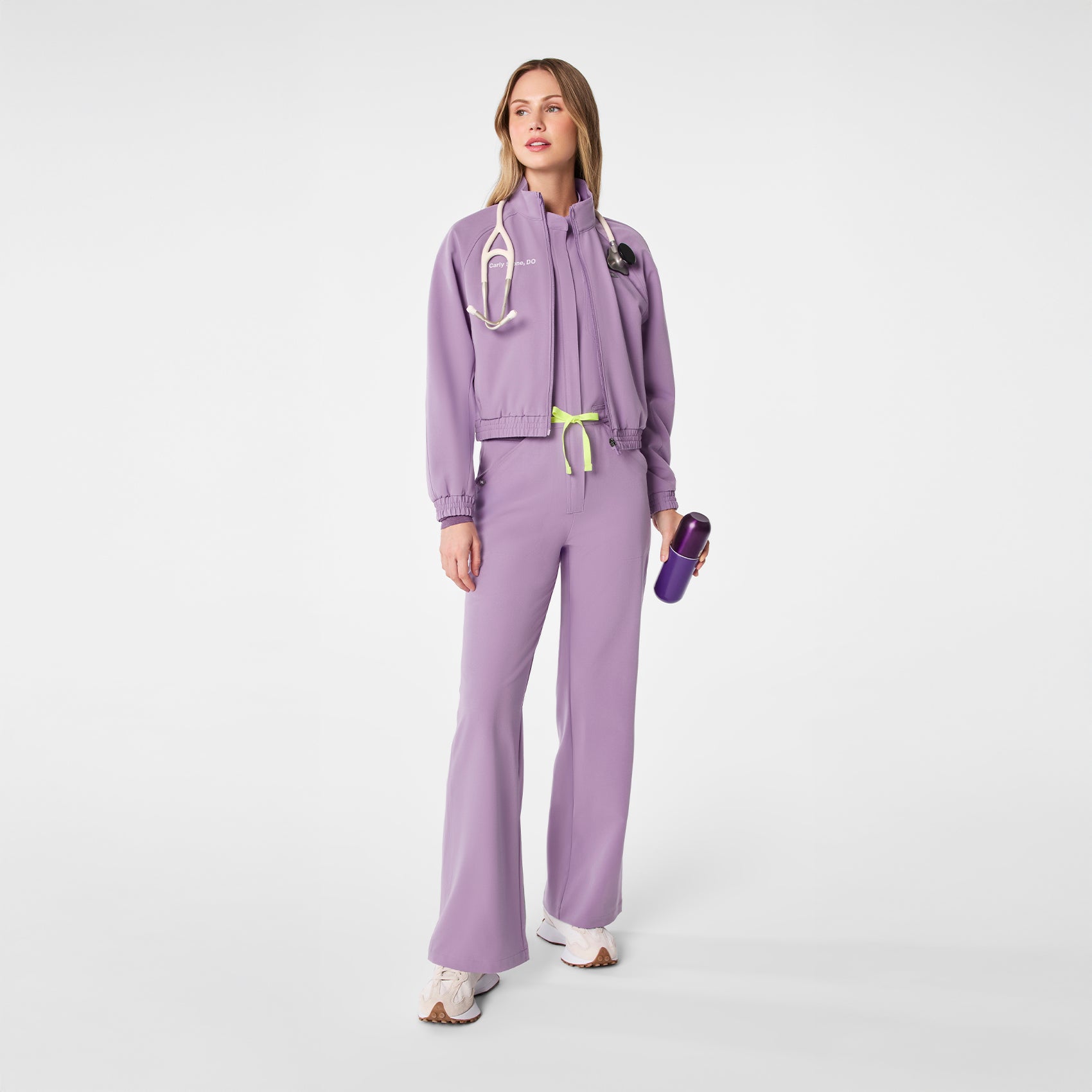 Sydney Cropped Scrub Jacket - Purple Haze