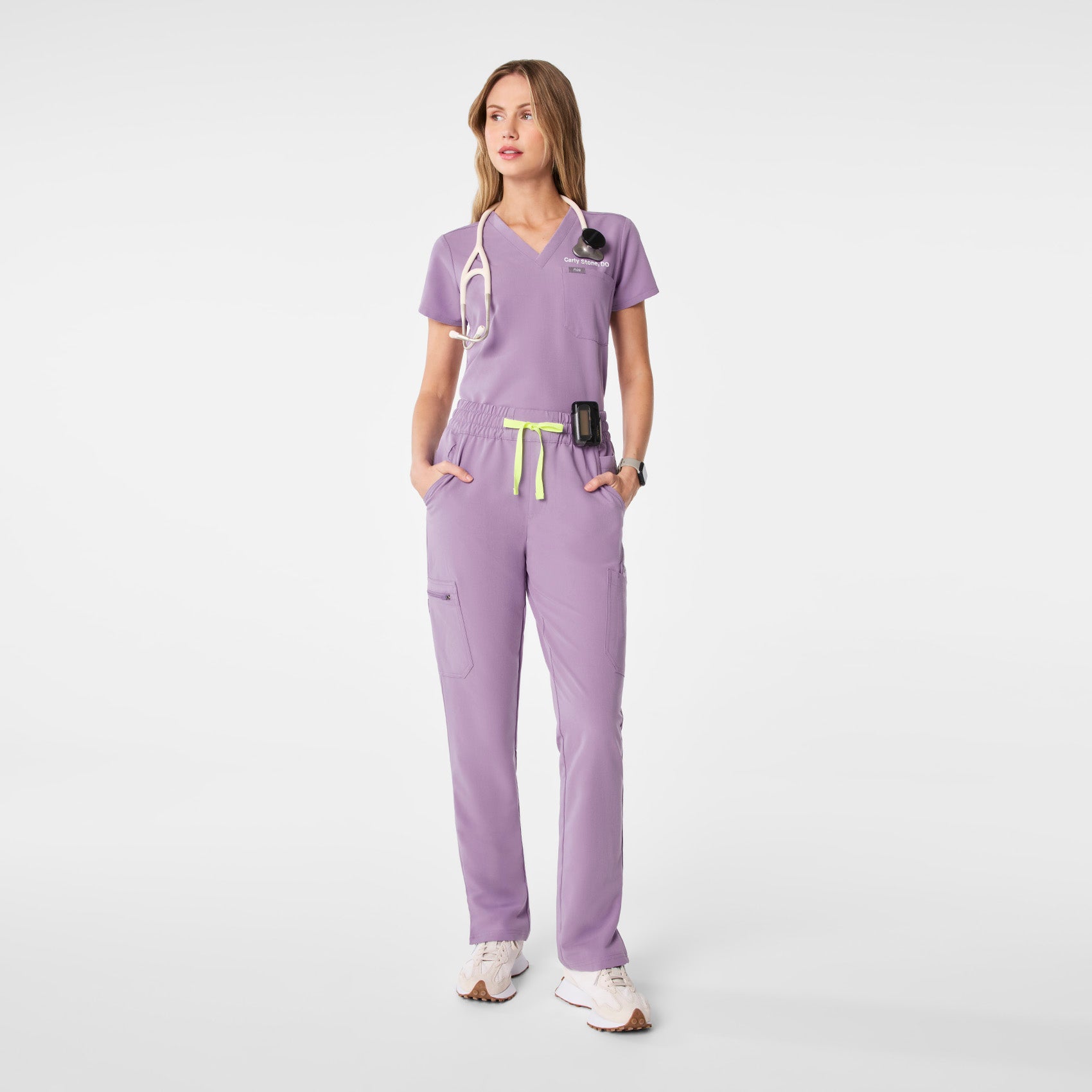 Dowa High-Rise Straight-Leg Scrub Pant - Purple Haze