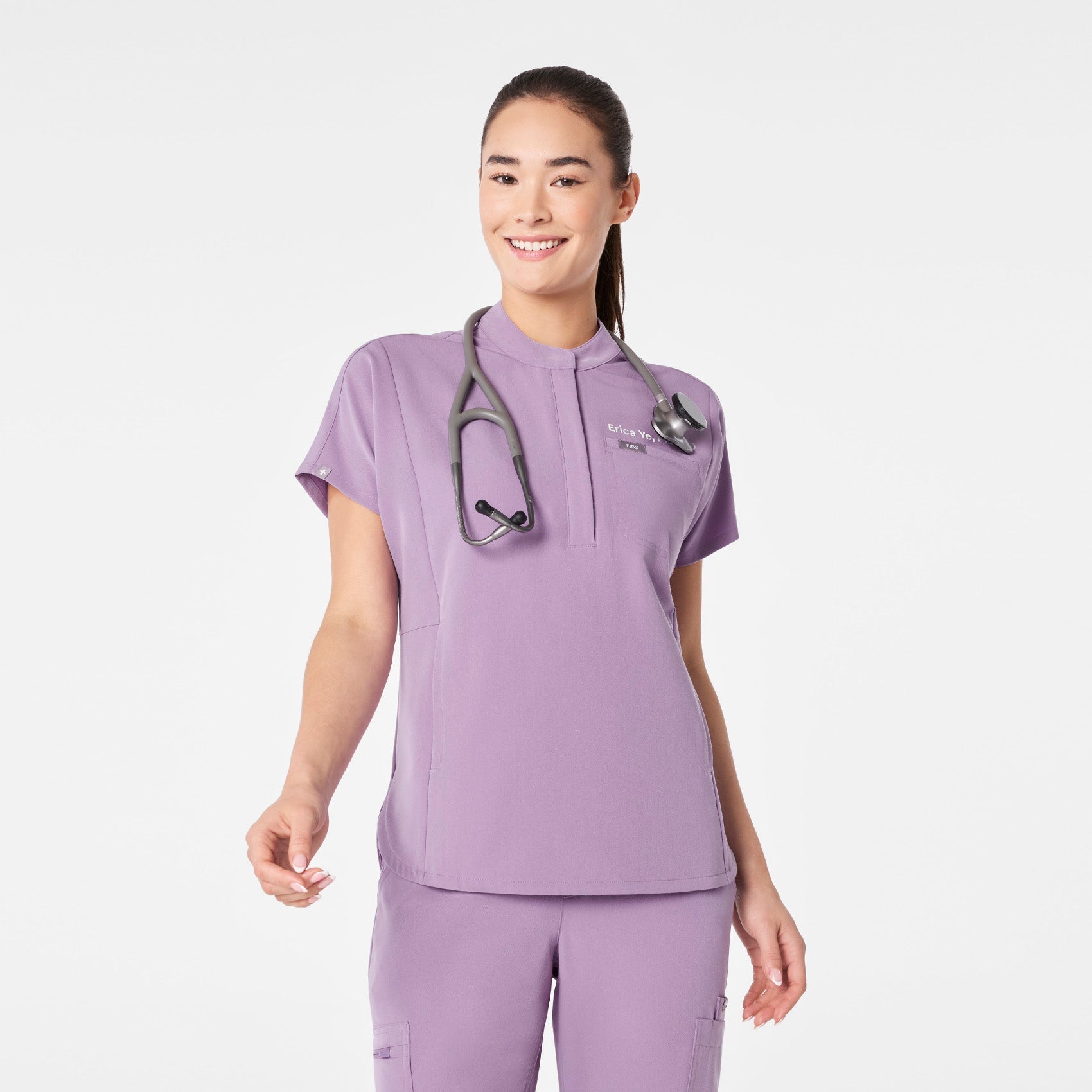 Montex Relaxed Scrub Top - Purple Haze