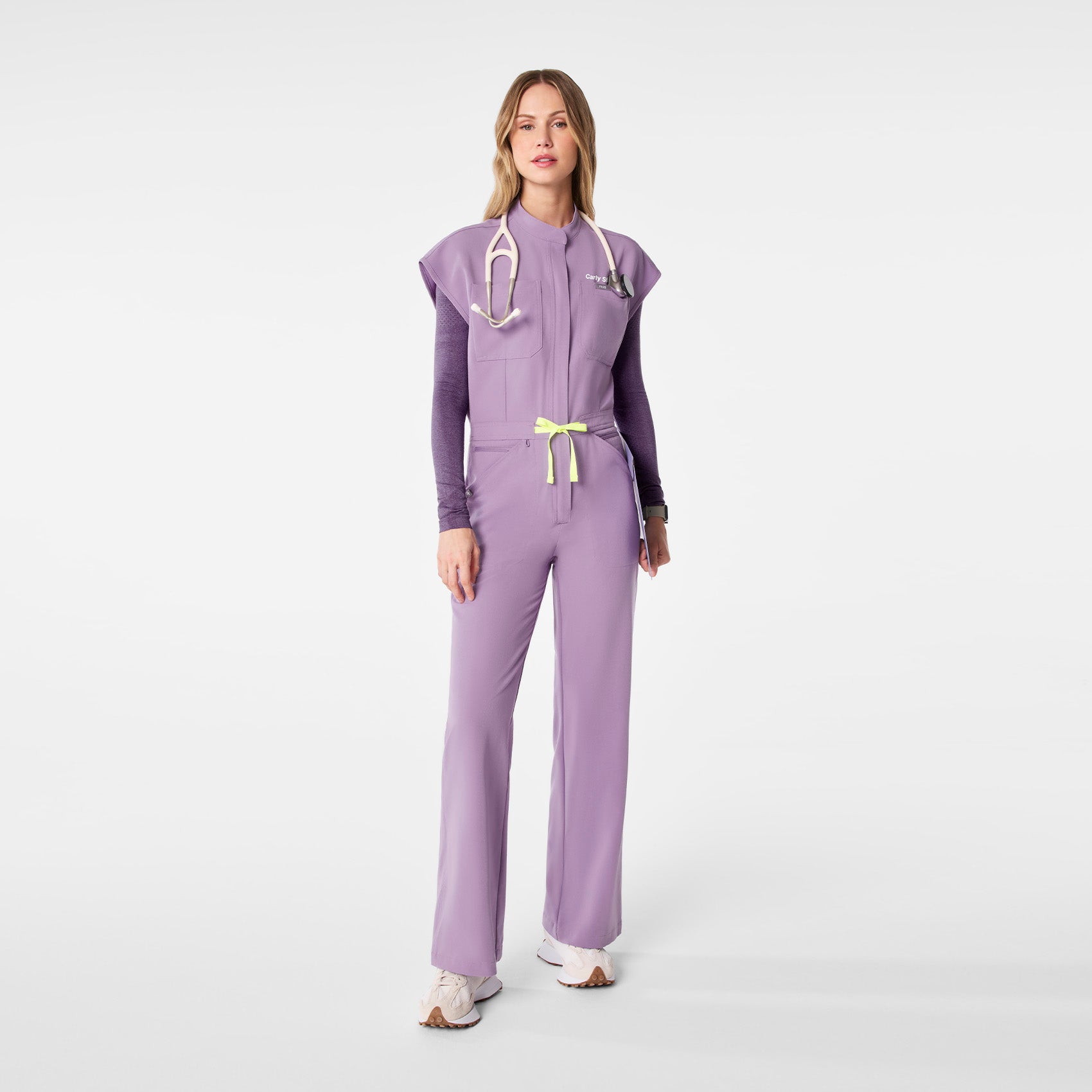 Rafaela Wide-Leg ScrubJumpsuit™ - Purple Haze