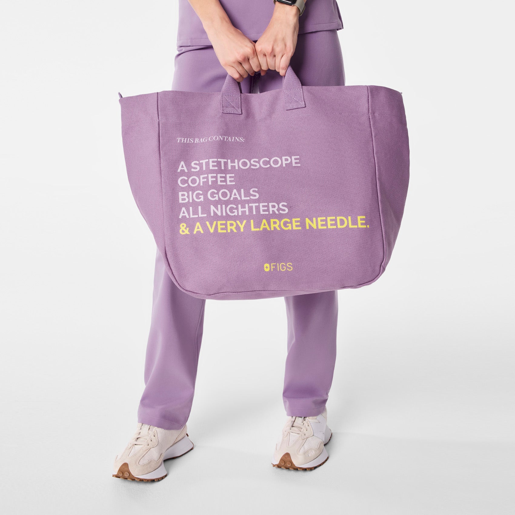 A Very Large Needle Detachable Strap Tote - Purple Haze