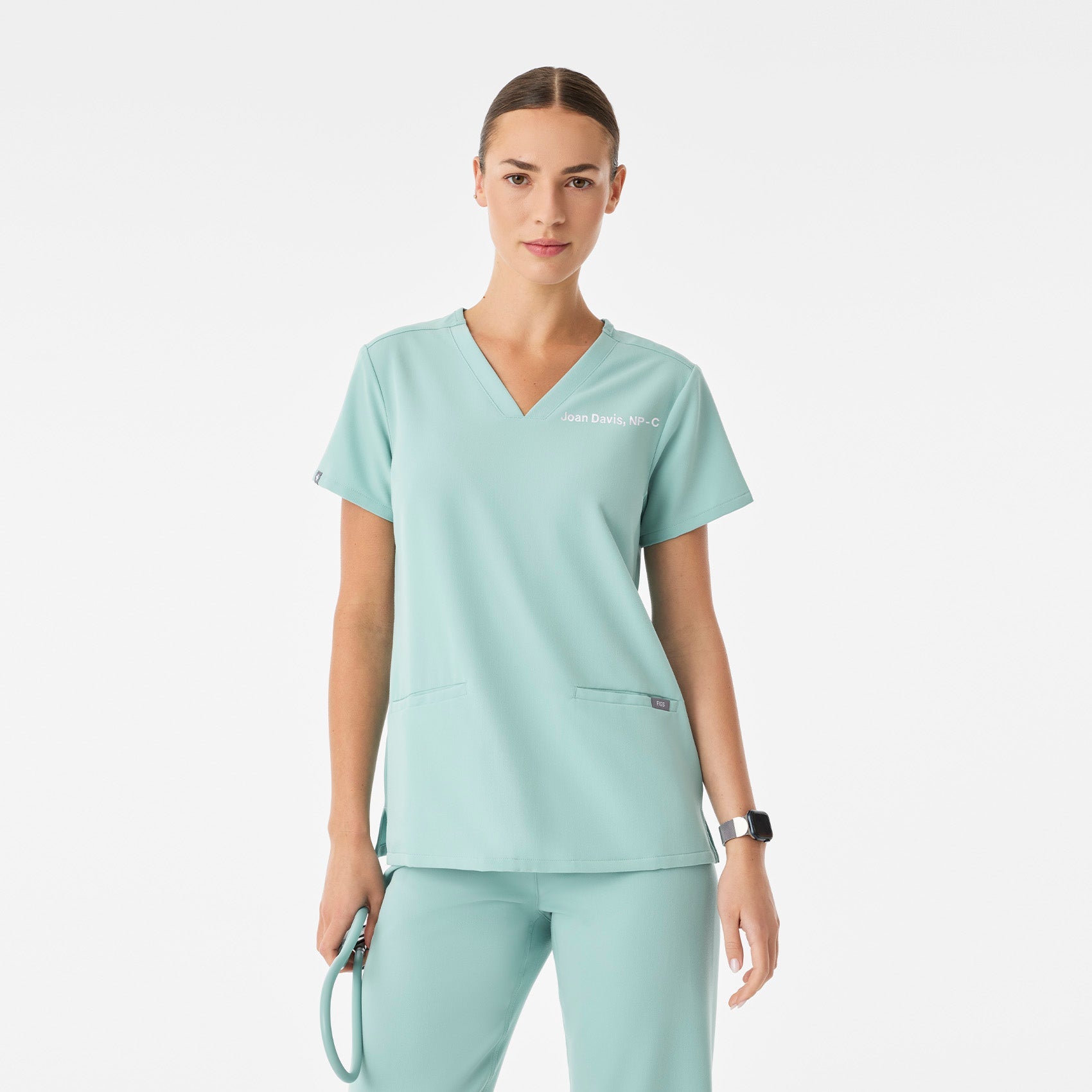 Casma Scrub Top™ - Seaglass
