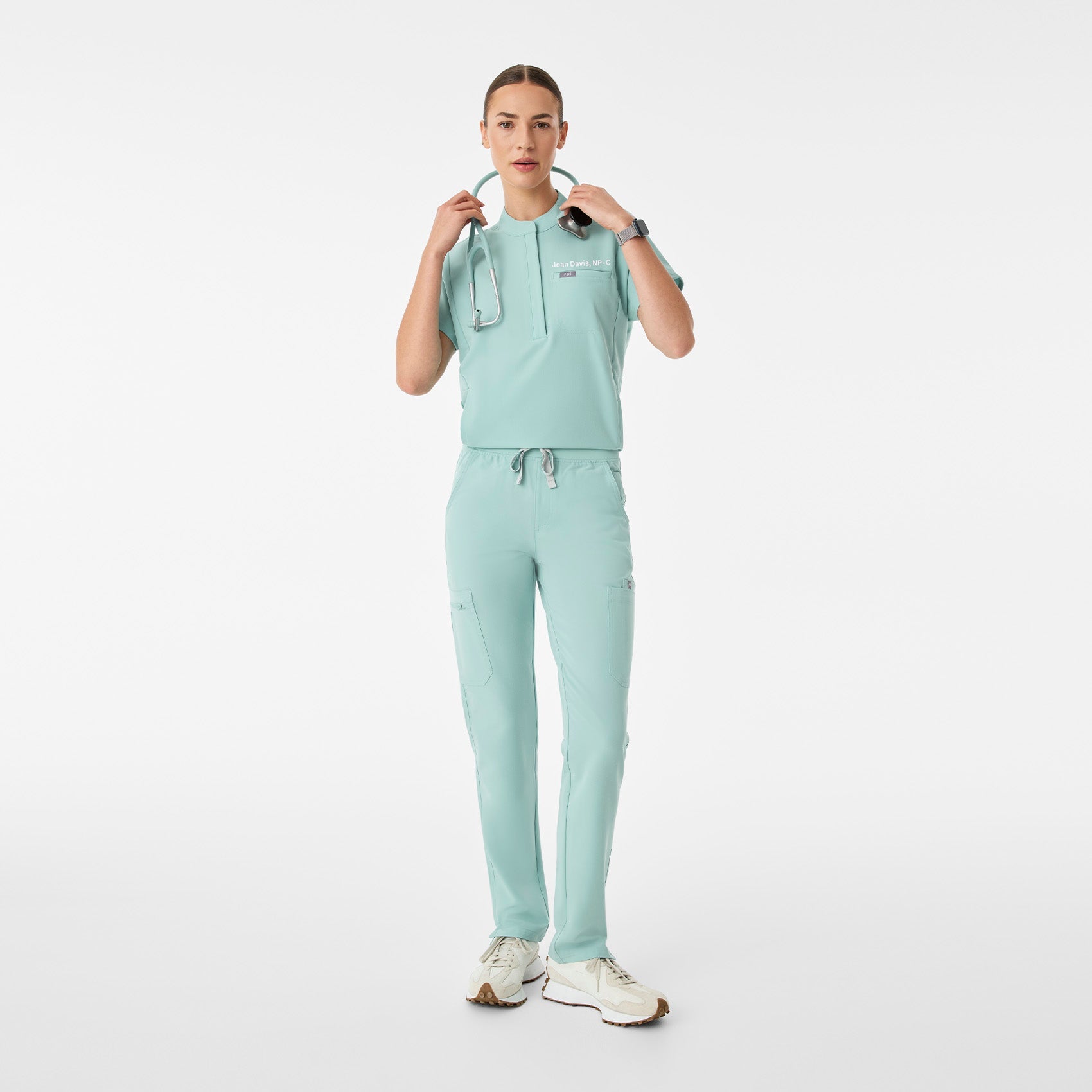 Montex Relaxed Scrub Top - Seaglass