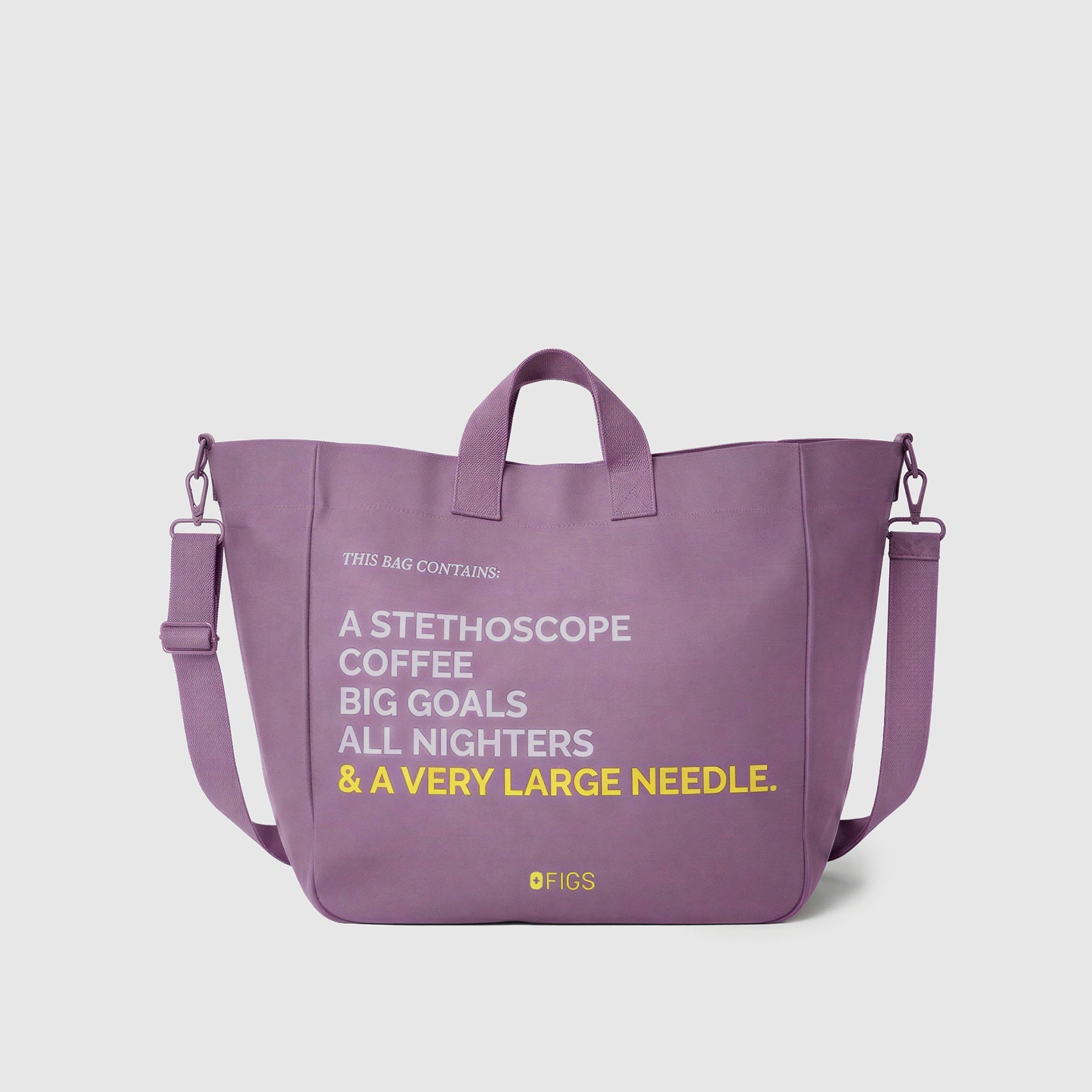 A Very Large Needle Detachable Strap Tote - Purple Haze