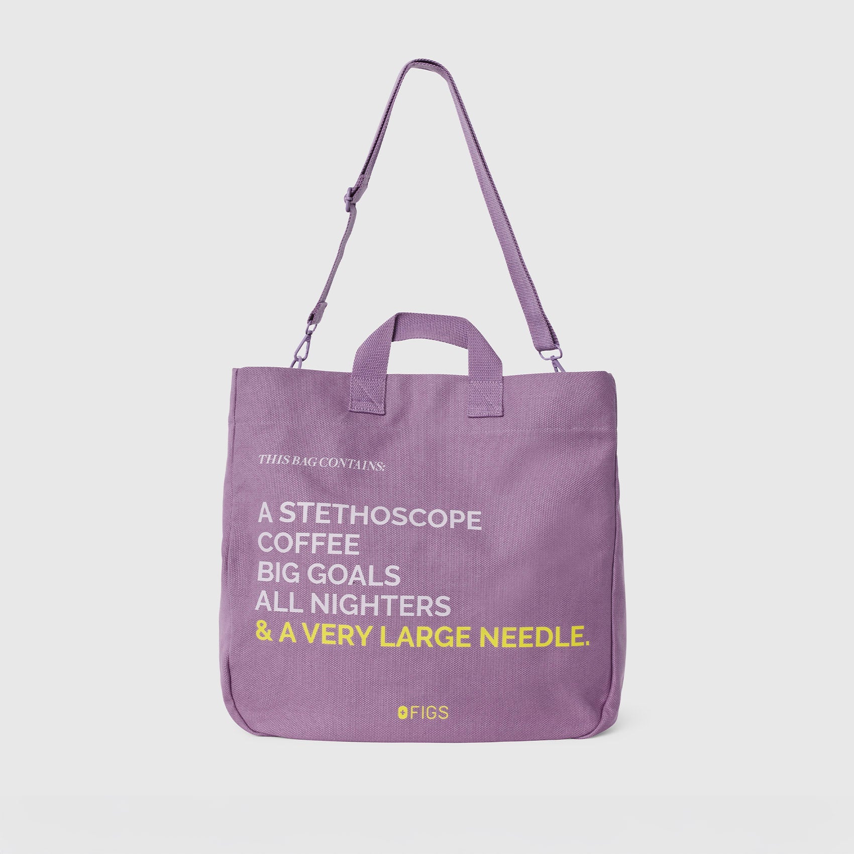 A Very Large Needle Detachable Strap Tote - Purple Haze