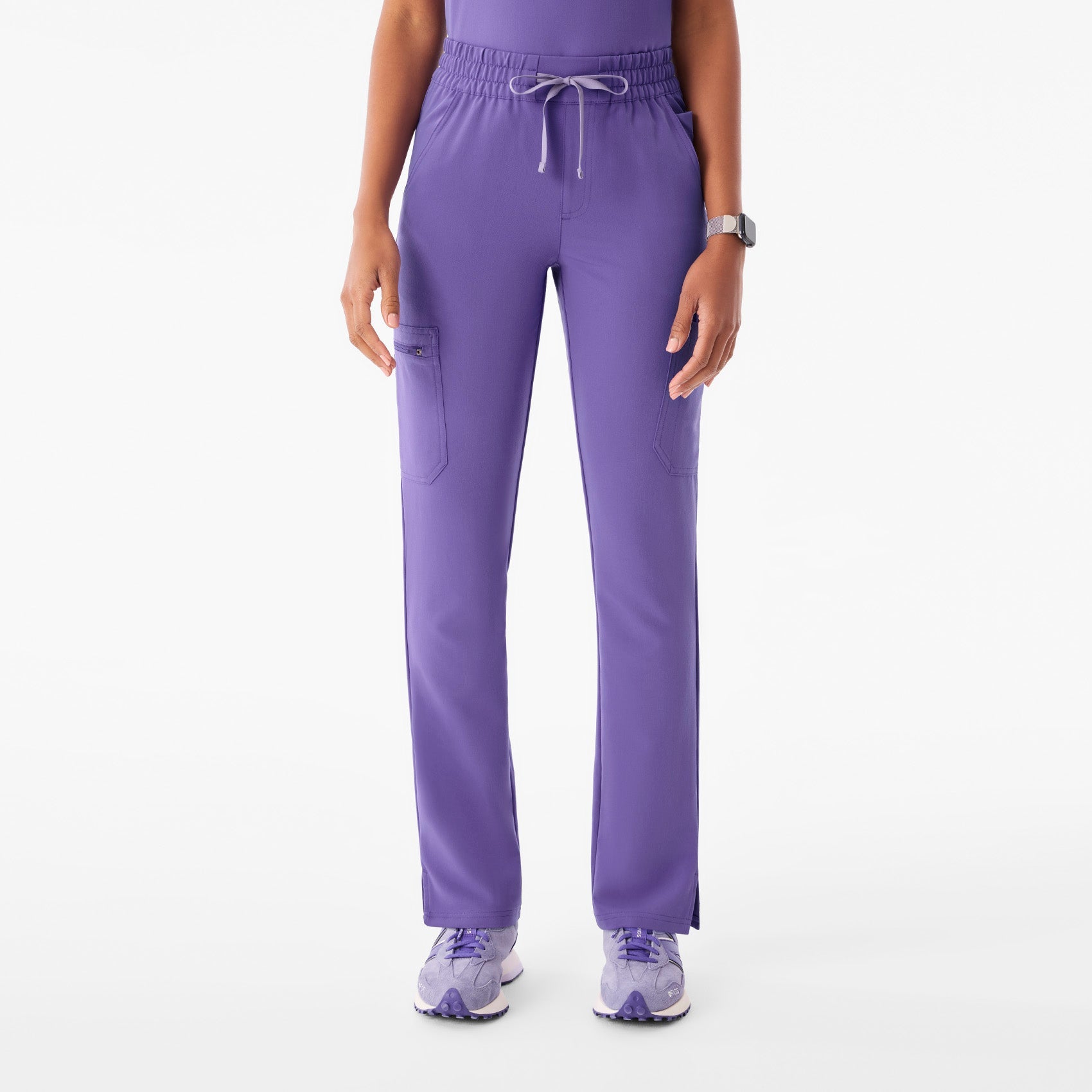 Dowa High-Rise Straight-Leg Scrub Pant - Amethyst