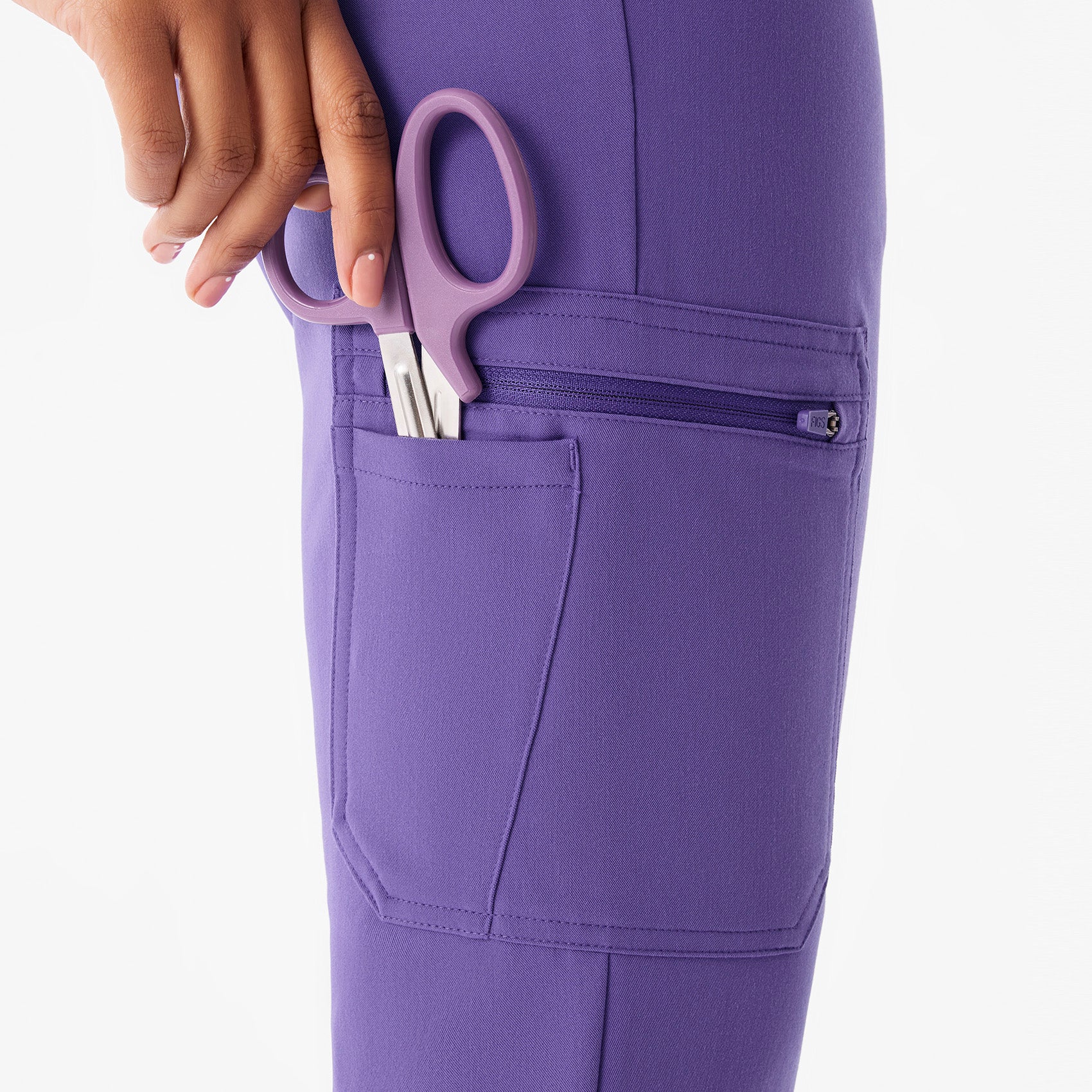 Dowa High-Rise Straight-Leg Scrub Pant - Amethyst