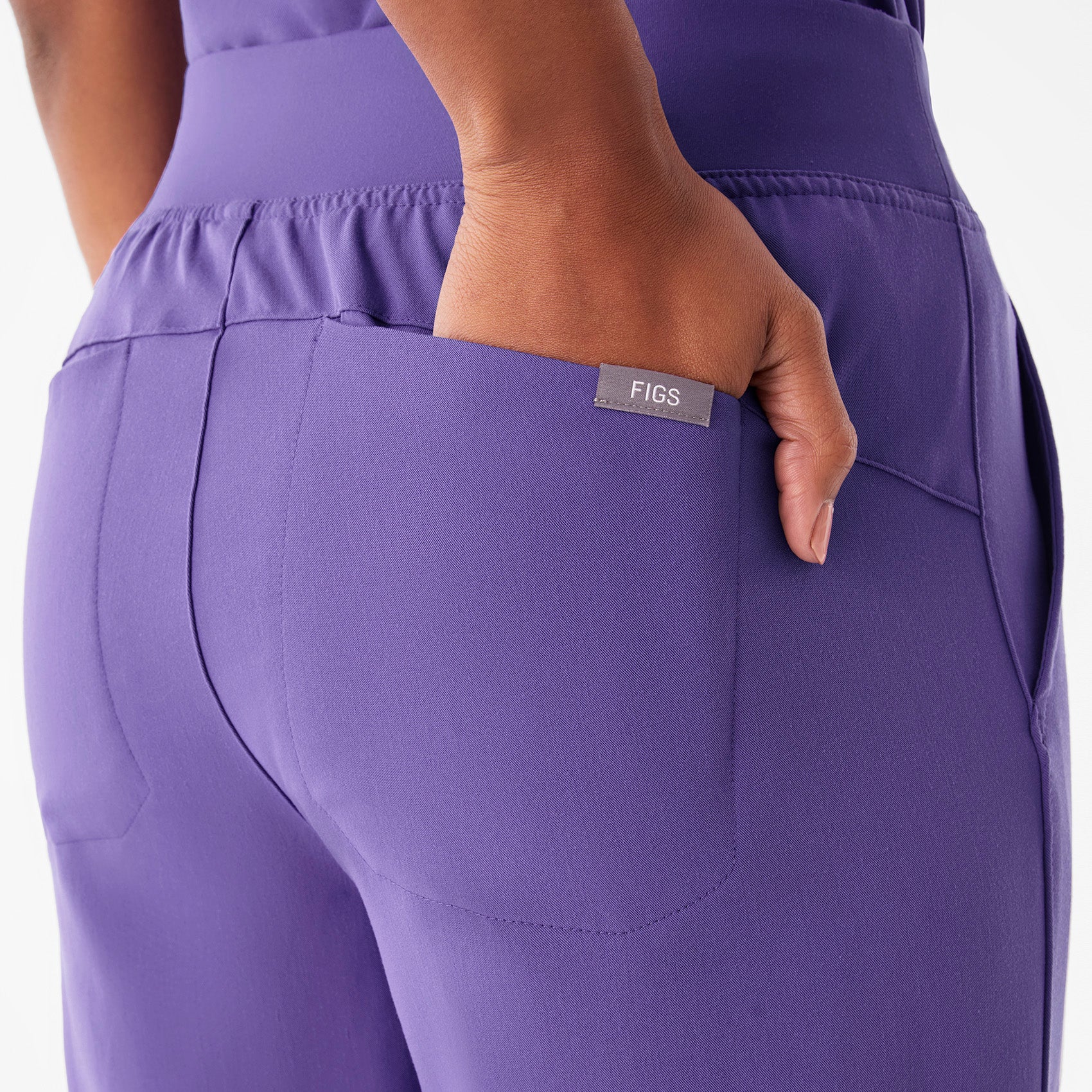 Isabel High-Rise Wide-Leg Scrub Pant - Amethyst