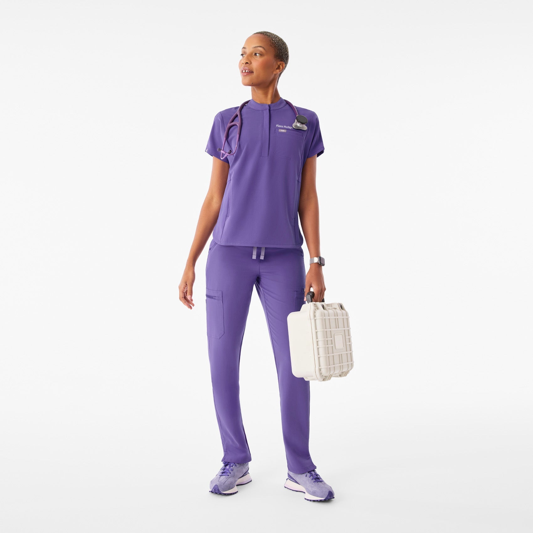 Montex Relaxed Scrub Top - Amethyst