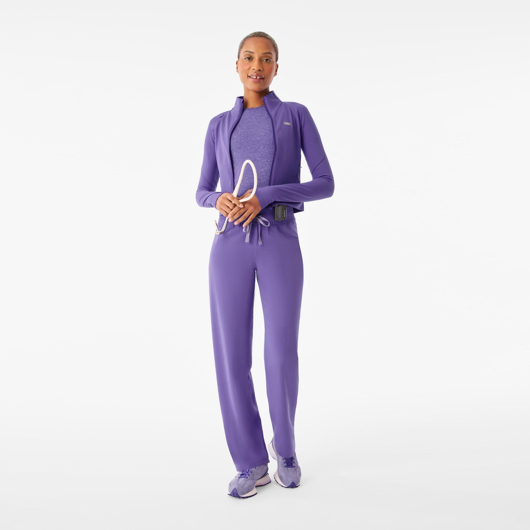 Salta Seamless Short-Sleeve Underscrub - Amethyst