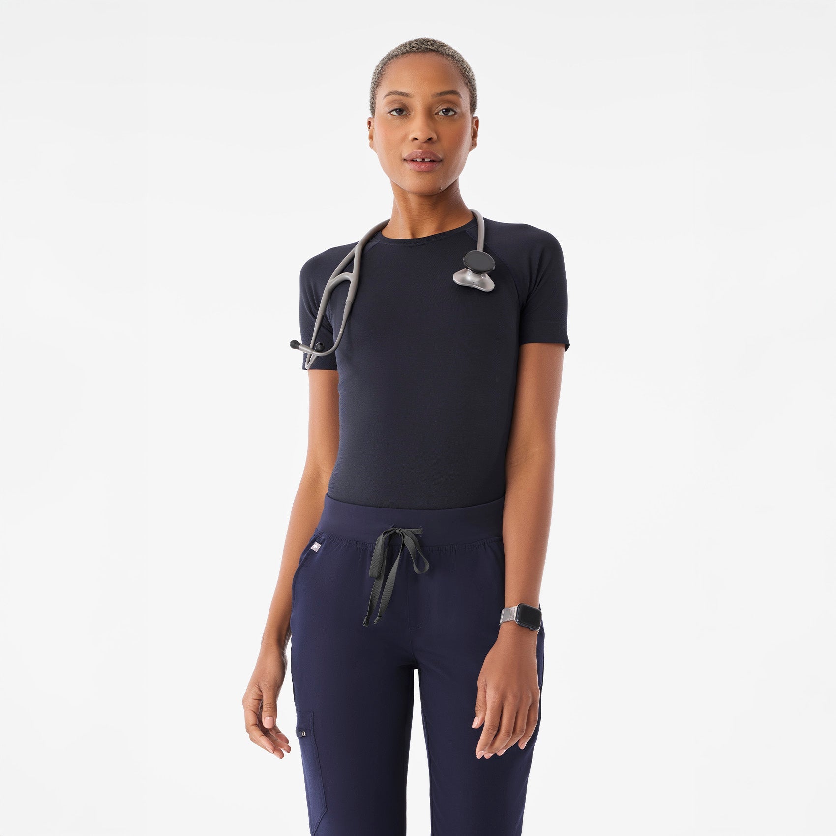 Salta Seamless Short-Sleeve Underscrub - Navy