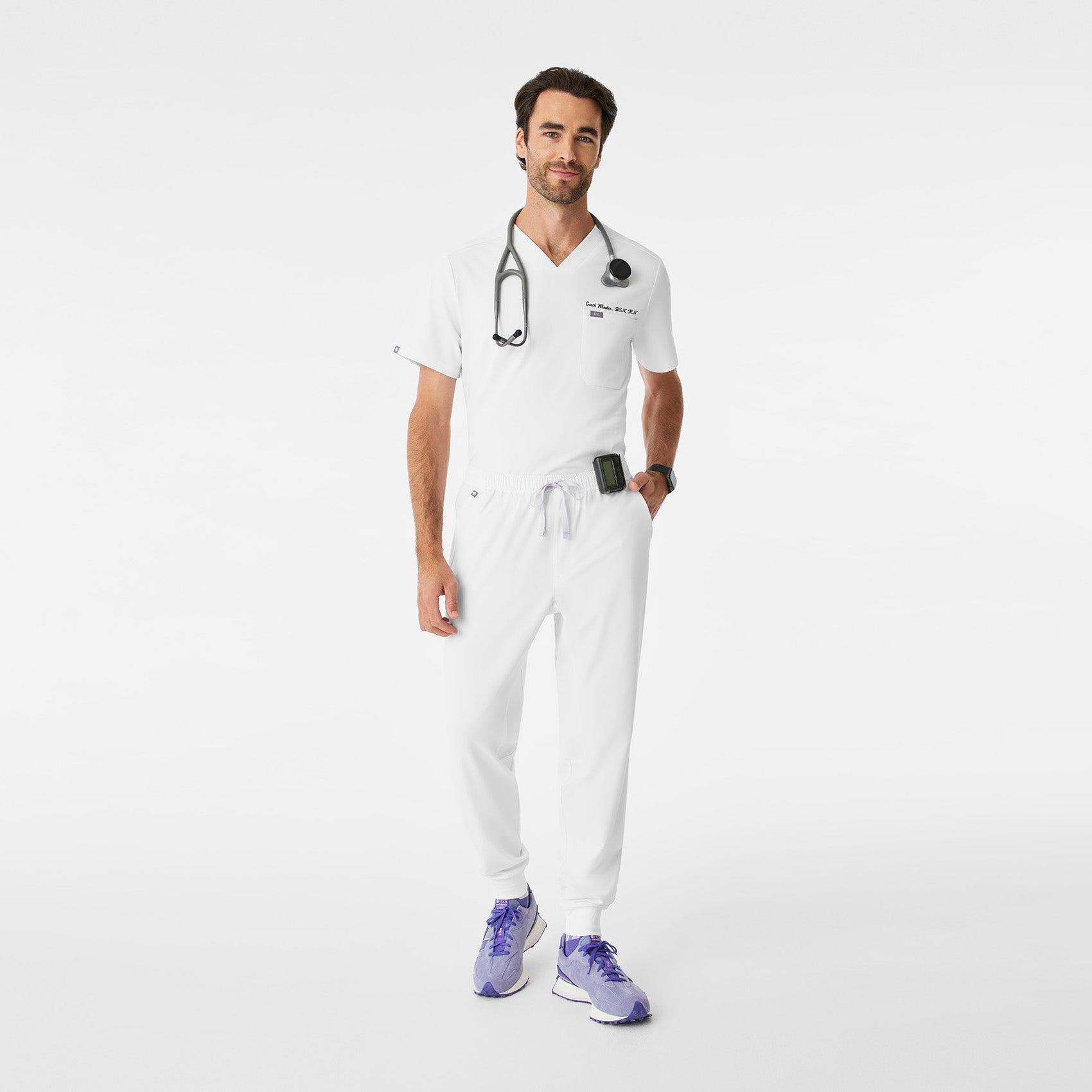 Chisec Scrub Top™ - Optic White