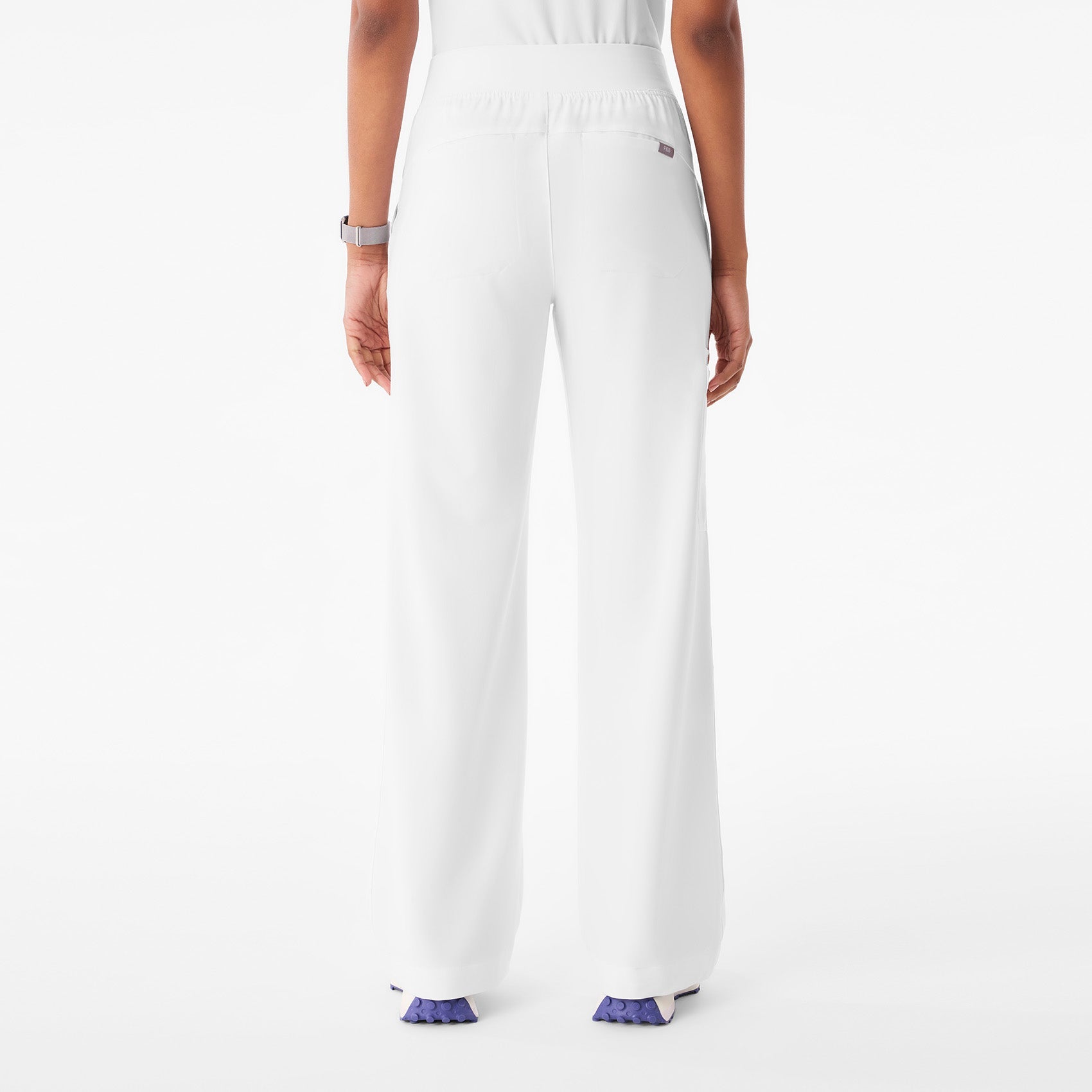 Isabel High-Rise Wide-Leg Scrub Pant - Optic White