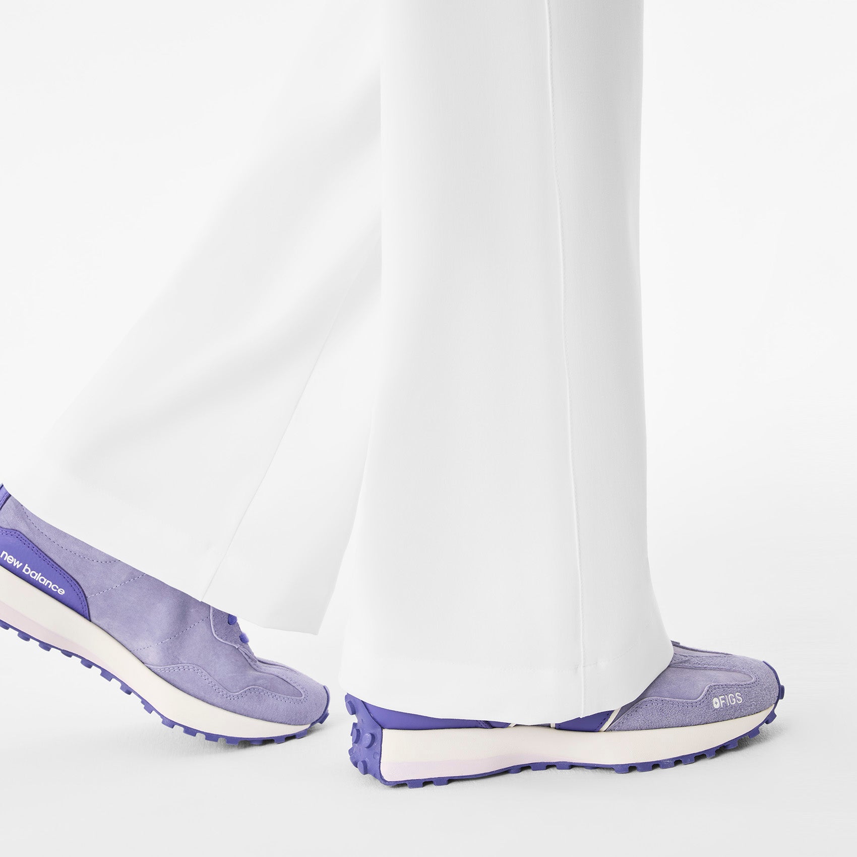 Isabel High-Rise Wide-Leg Scrub Pant - Optic White