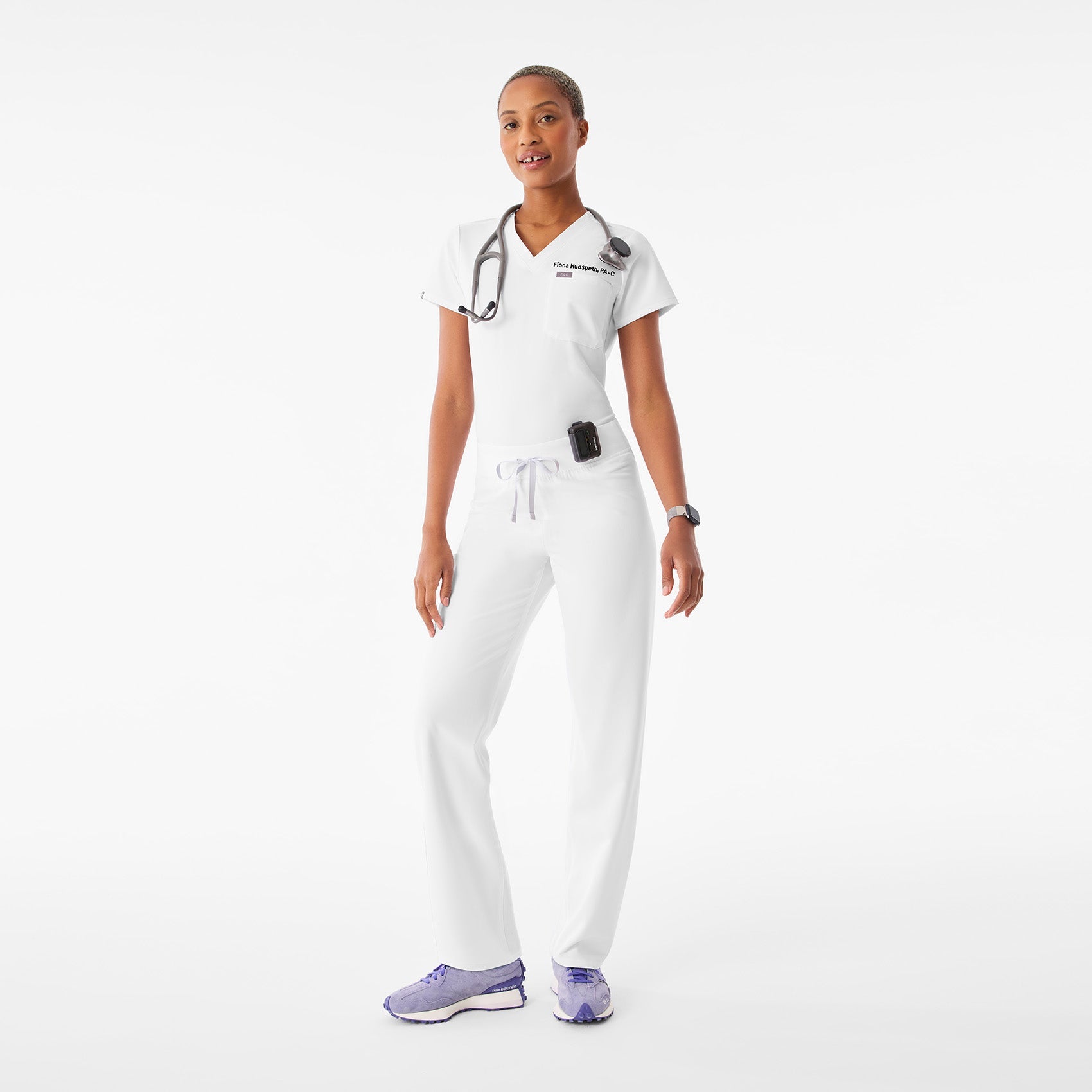 Livingston High-Rise Straight-Leg Scrub Pant™ - Optic White