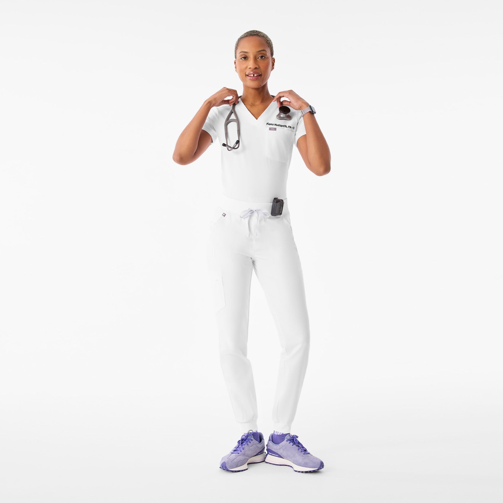 Zamora High-Rise Jogger Scrub Pant™ - Optic White