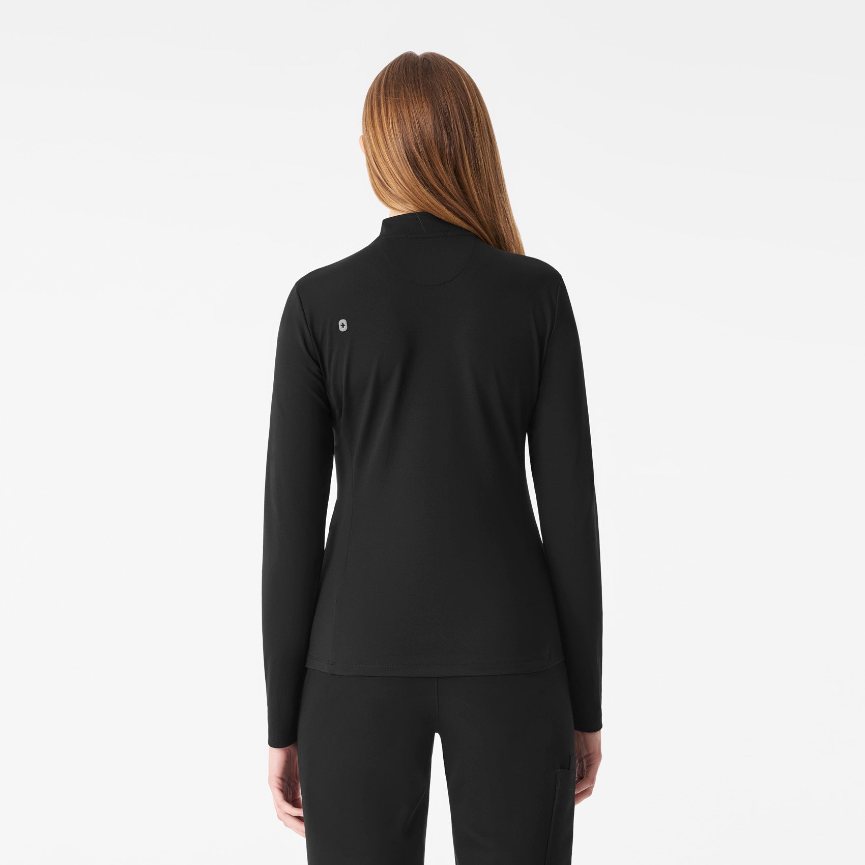 Bree Slim Long-Sleeve Scrub Top - Black