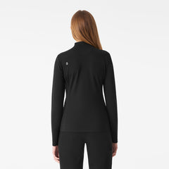 Bree Slim Long-Sleeve Scrub Top - Black