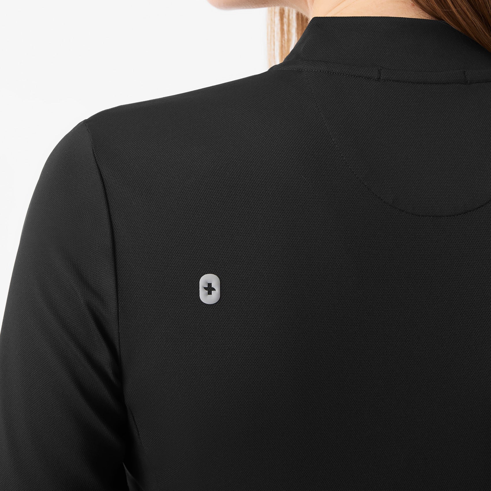 Bree Slim Long-Sleeve Scrub Top - Black