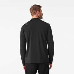 Dawes ¼ Zip Long-Sleeve Scrub Top - Black