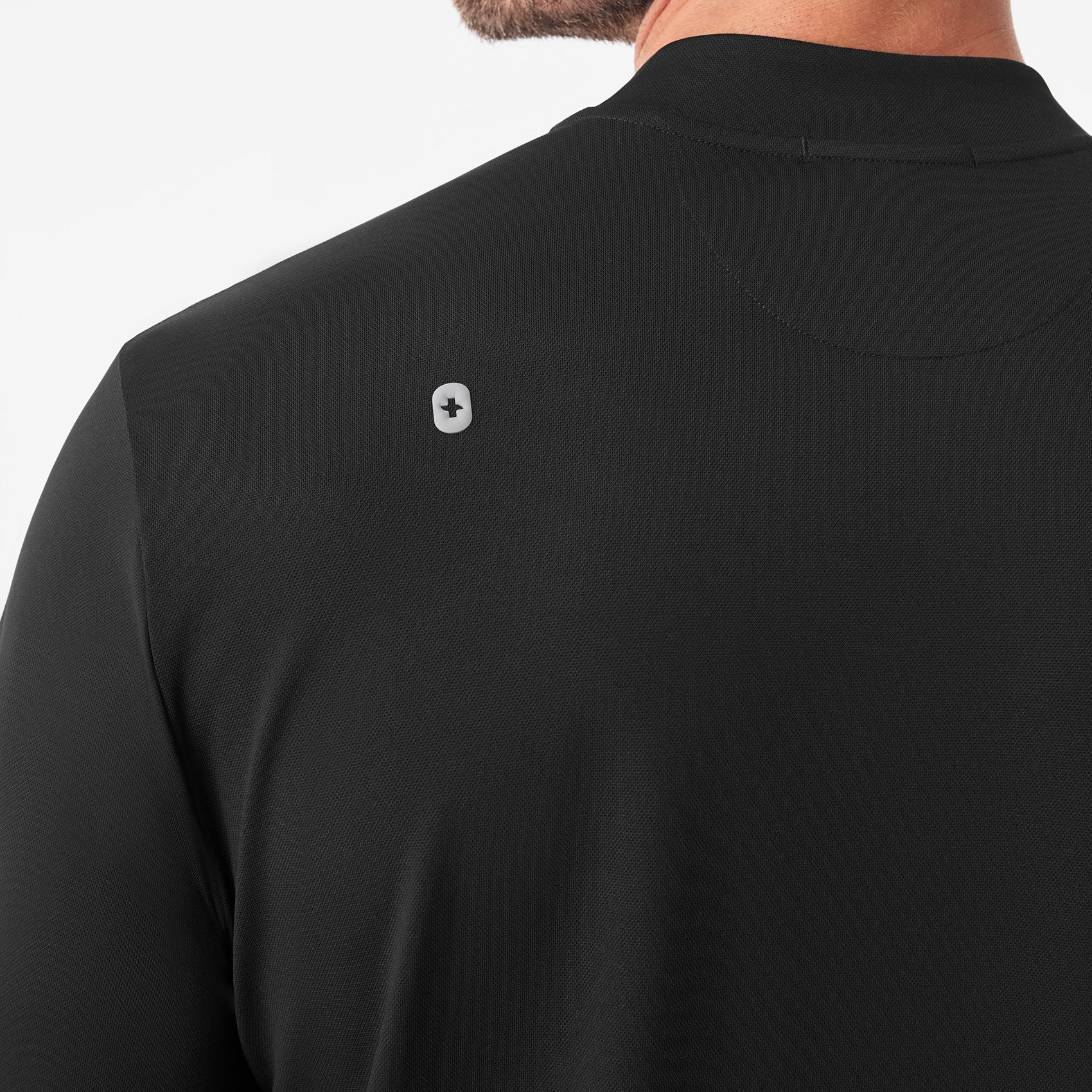 Dawes ¼ Zip Scrub Top  - Black
