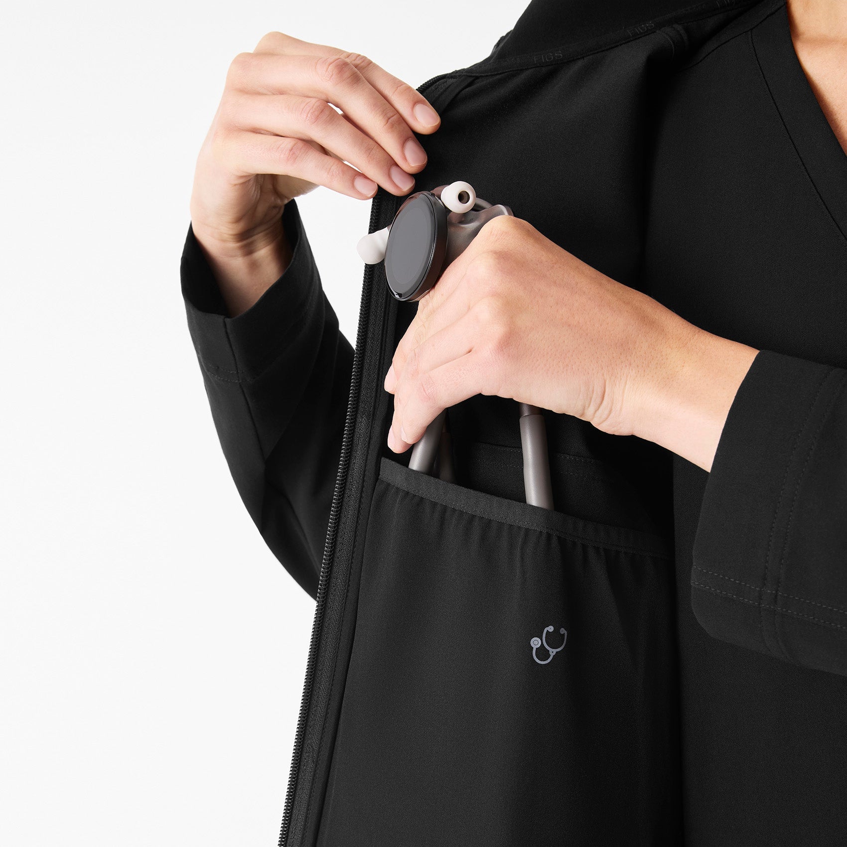 Lenox Scrub Jacket - Black
