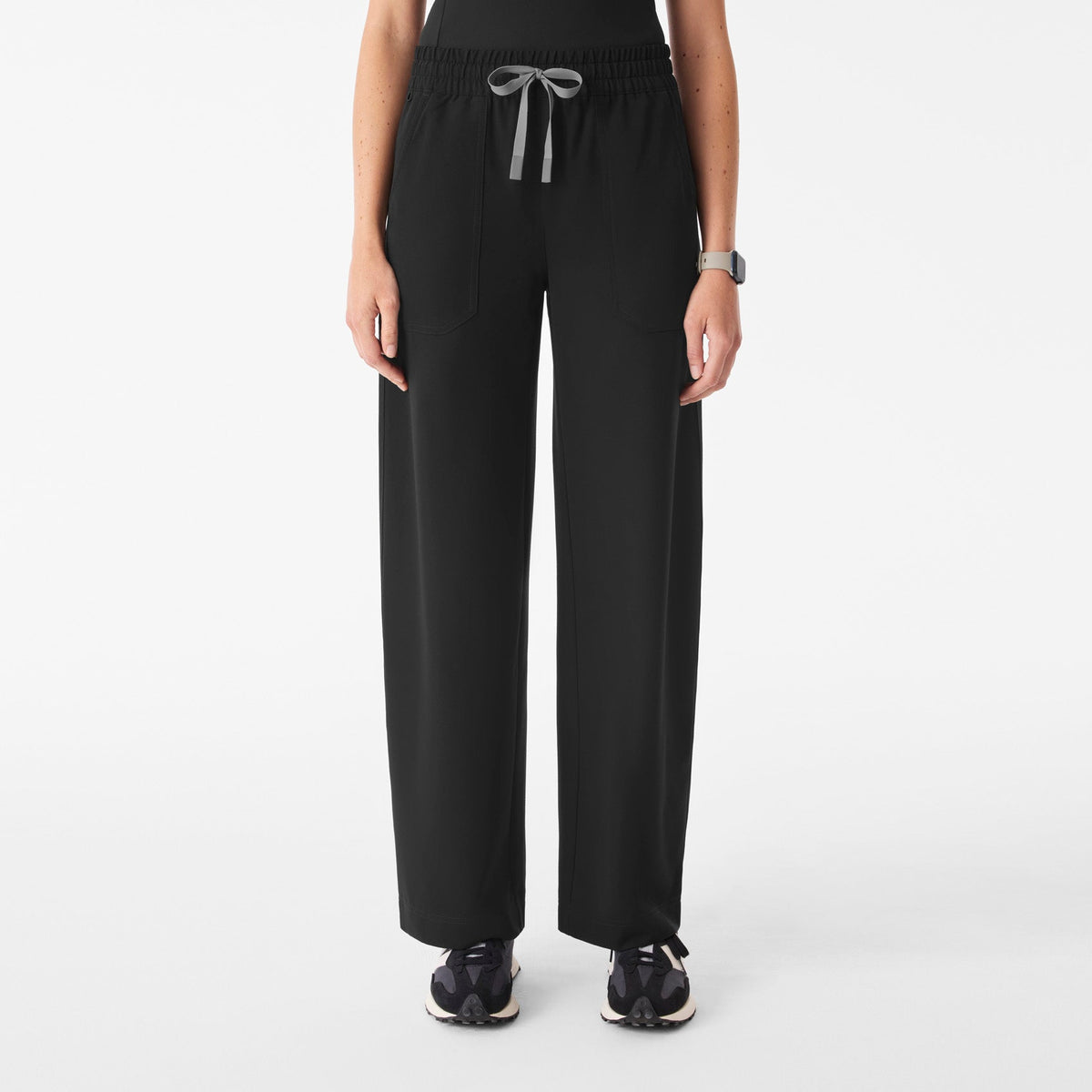 Roslyn Wide-Leg Scrub Pant  - Black