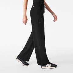 Roslyn Wide-Leg Scrub Pant  - Black