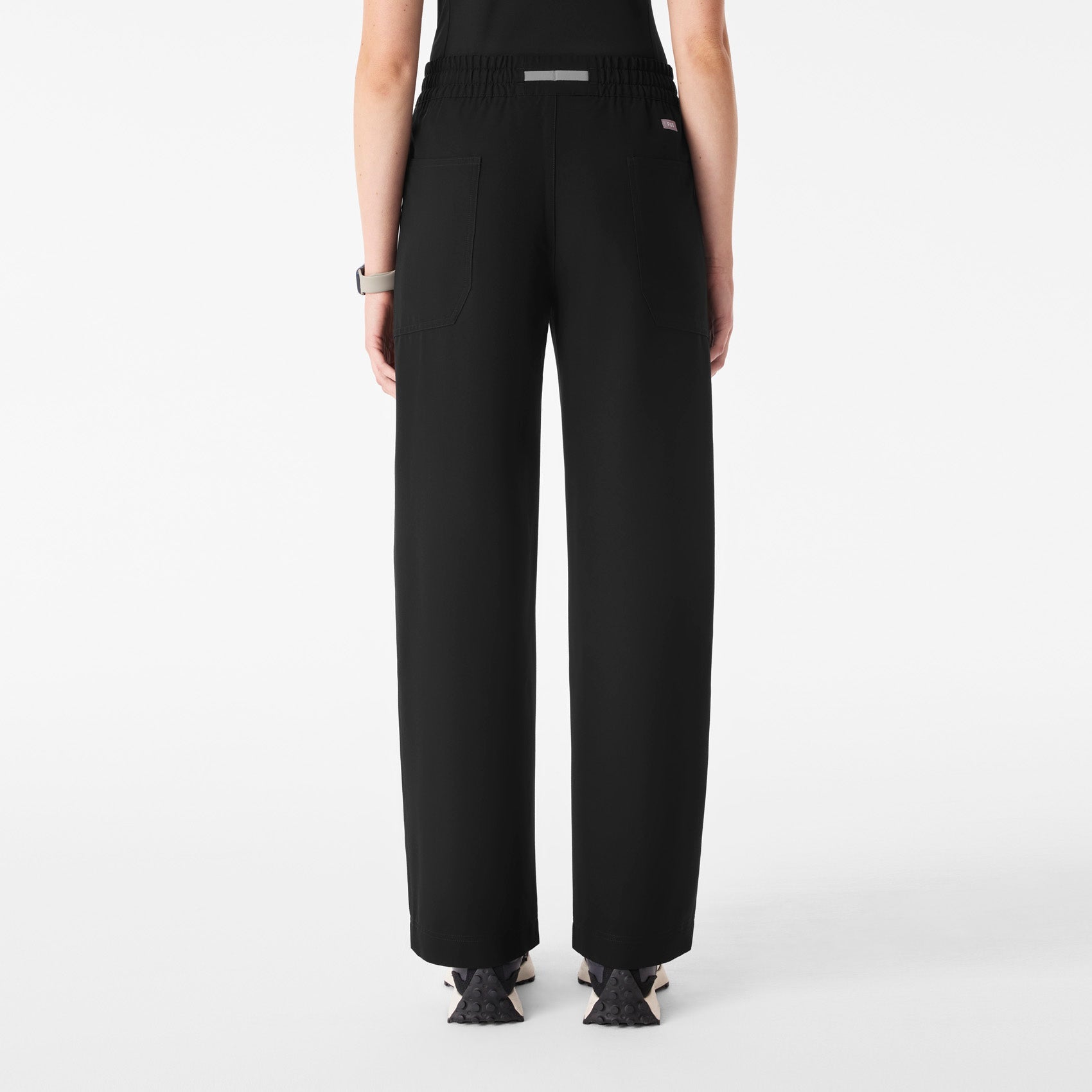 Roslyn Wide-Leg Scrub Pant  - Black
