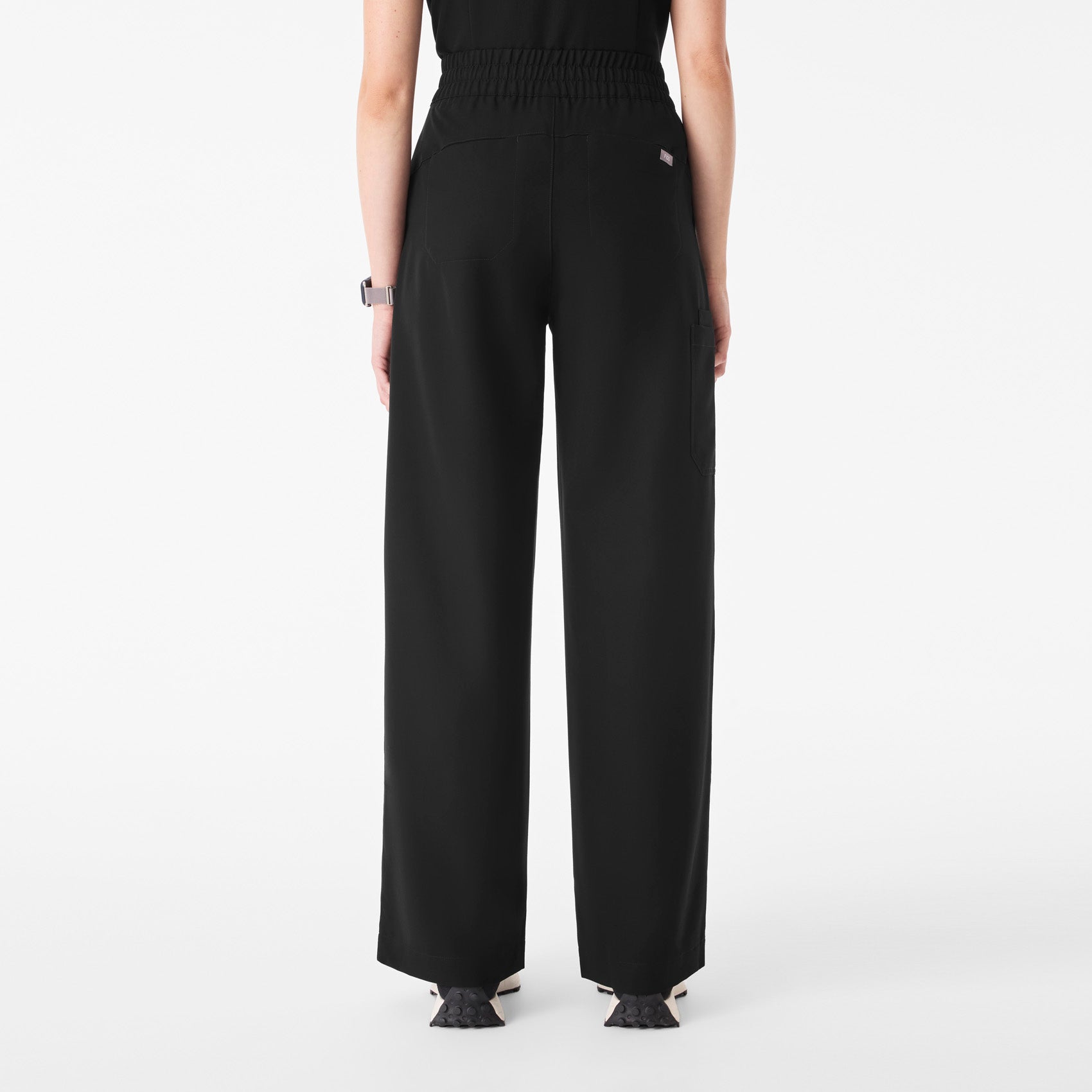 Shelby Ultra High-Rise Wide-Leg Scrub Pant - Black