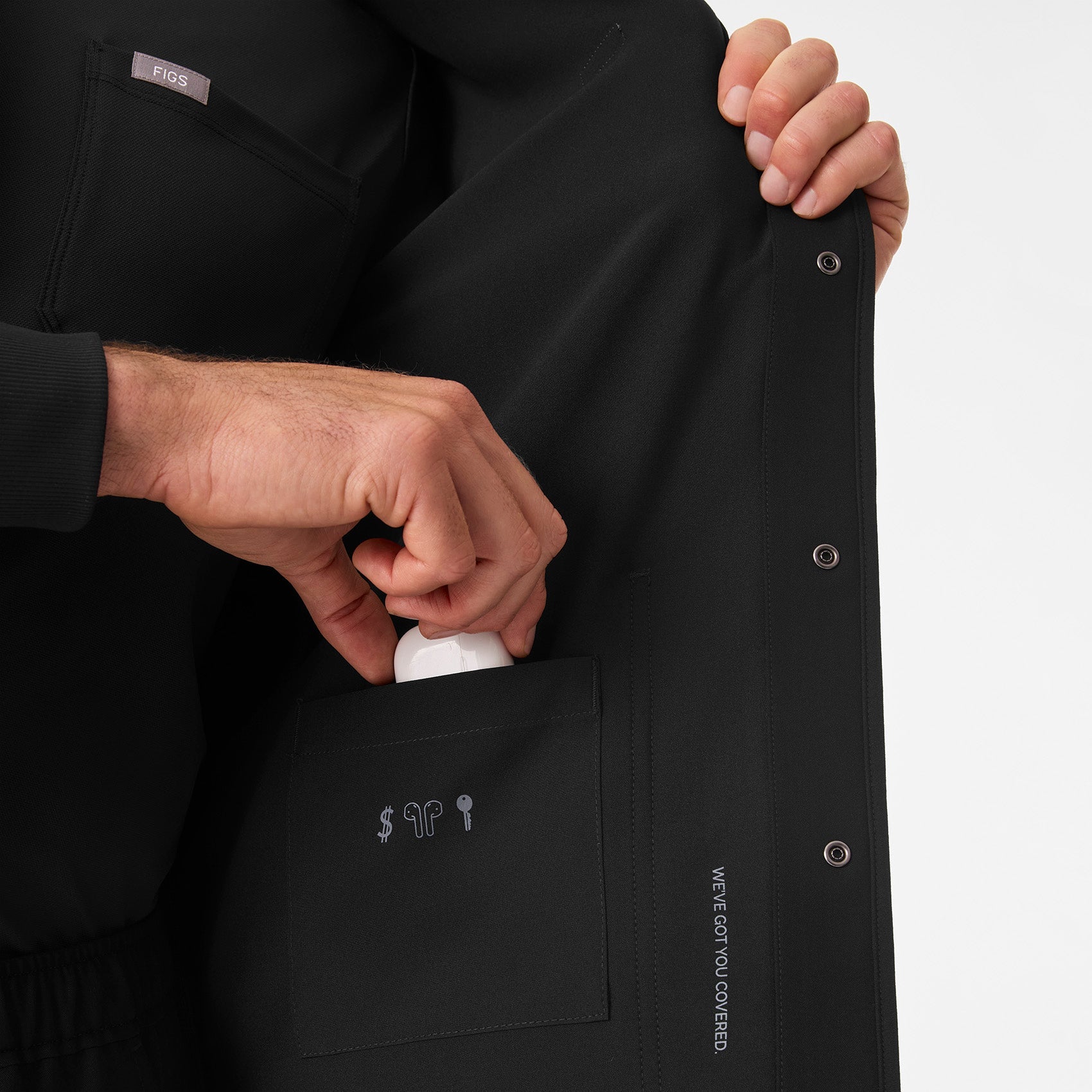 Troy Scrub Jacket - Black