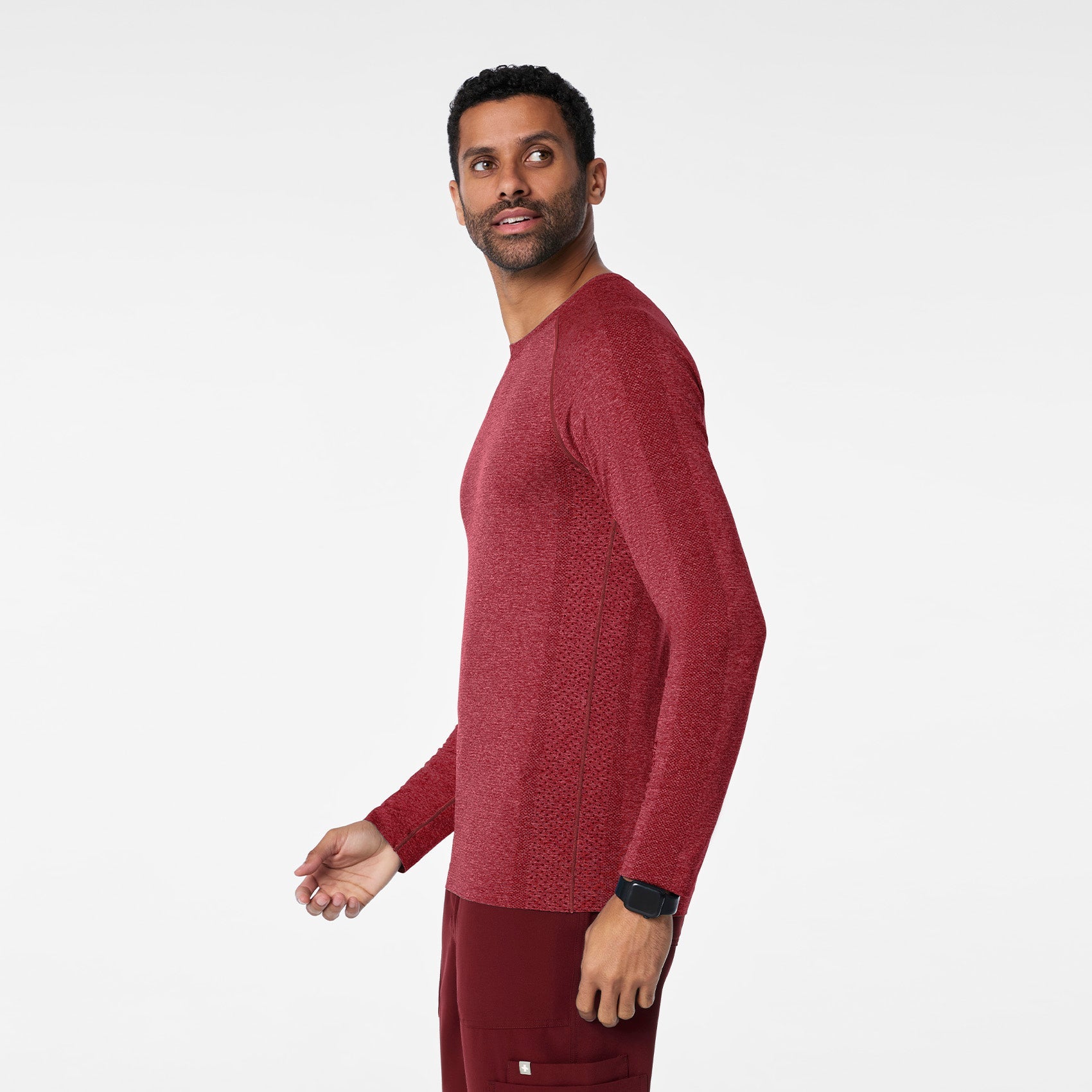 Makato Seamless Long-Sleeve Underscrub - Burgundy