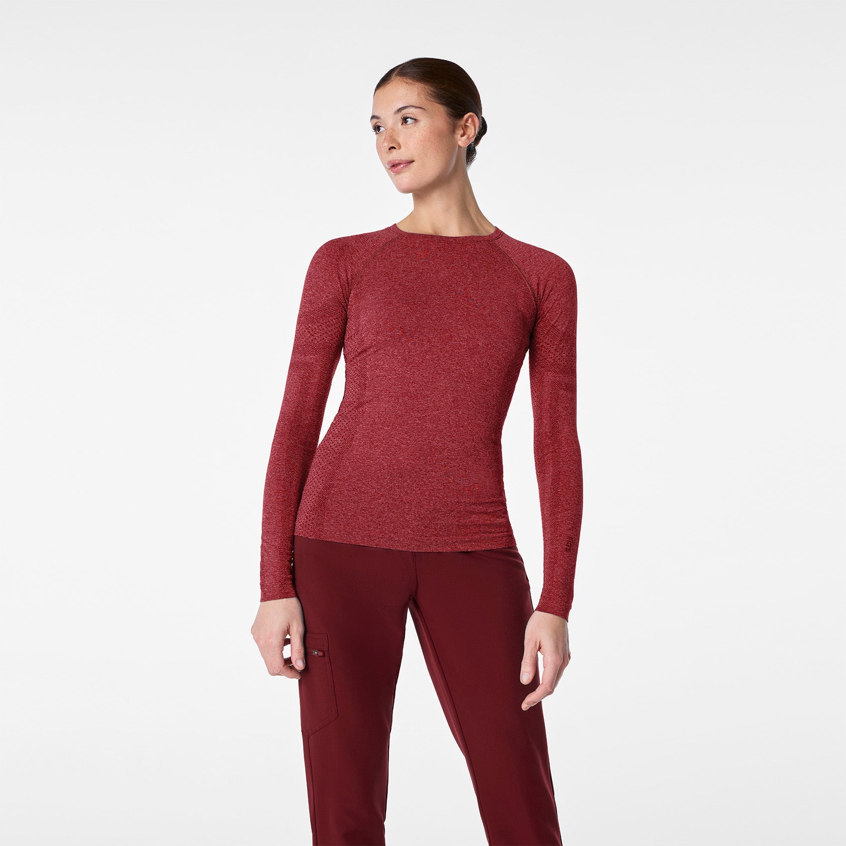Salta Seamless Long-Sleeve Underscrub - Burgundy