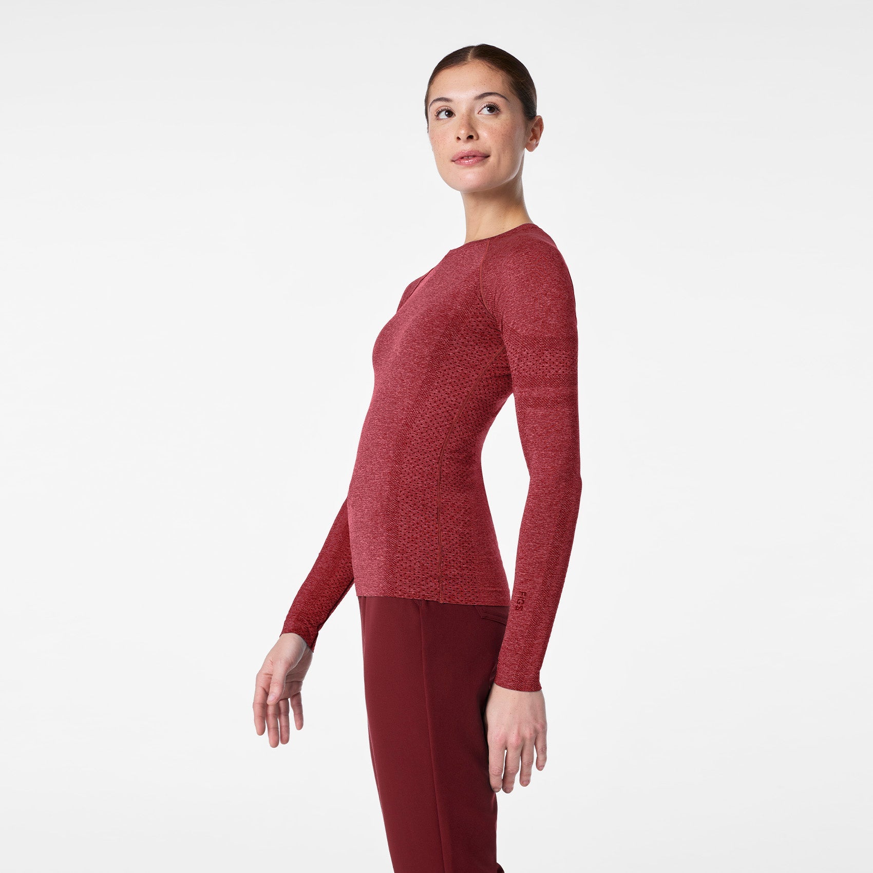 Salta Seamless Long-Sleeve Underscrub - Burgundy