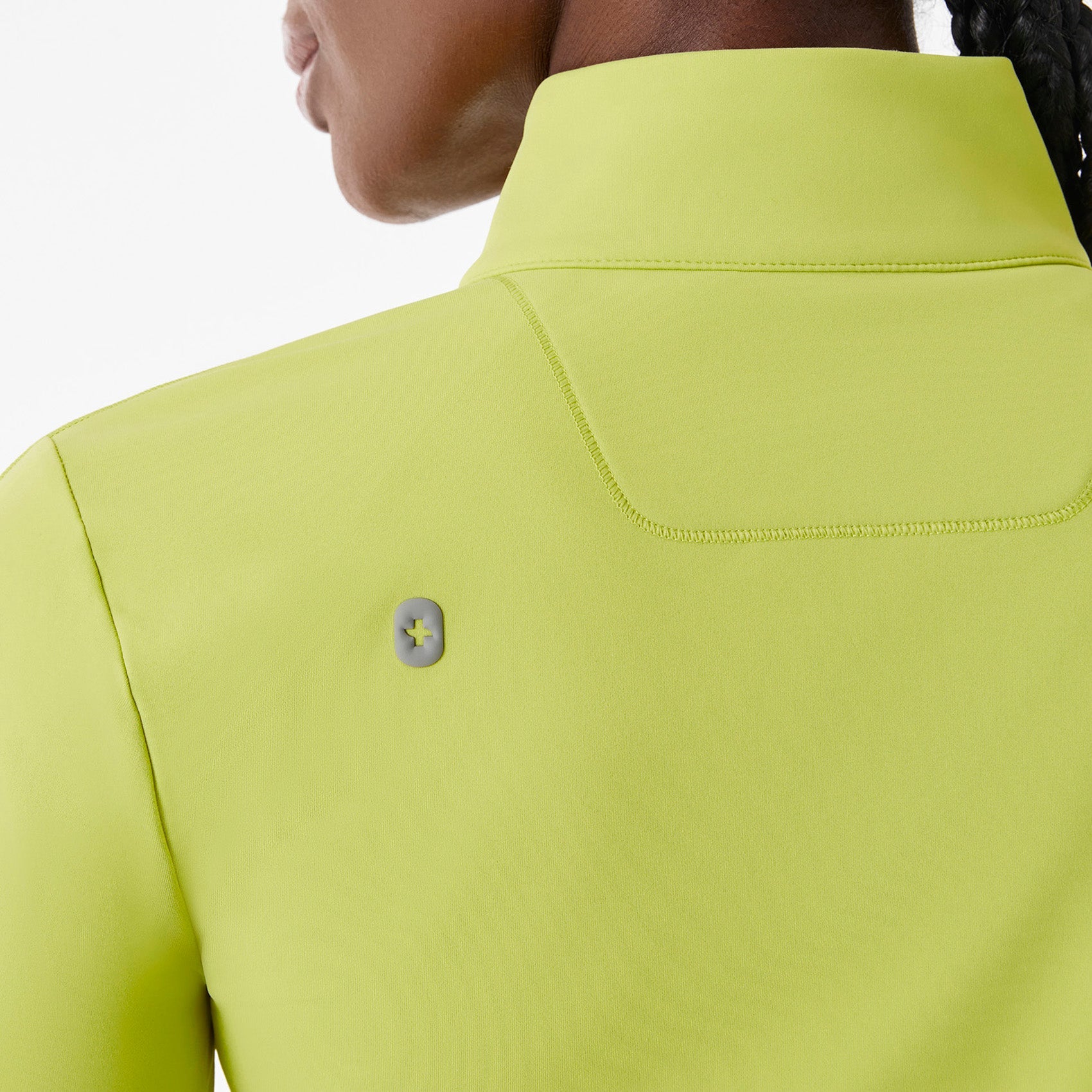 ContourKnit Cropped Scrub Jacket™ - Celery