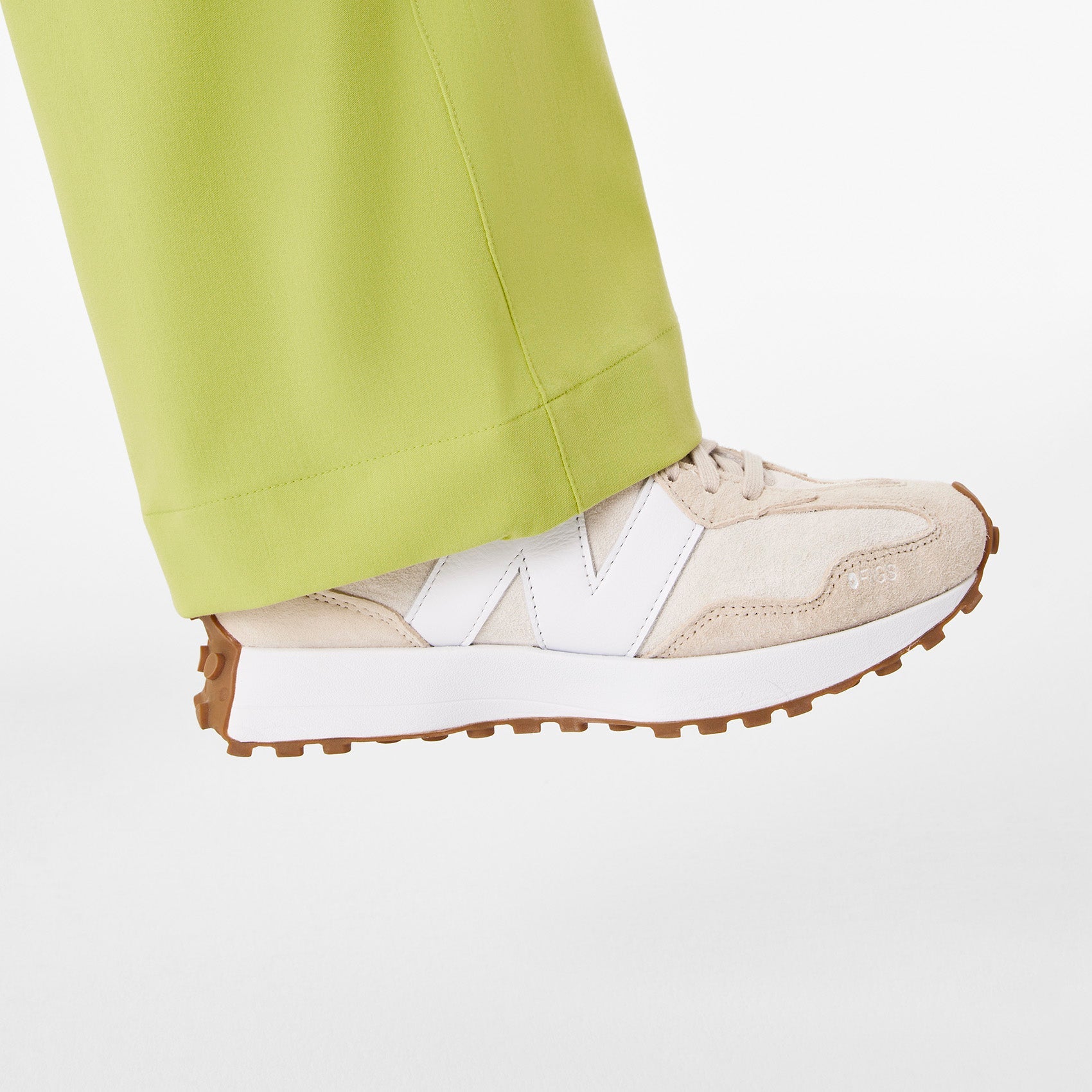 Isabel High-Rise Wide-Leg Scrub Pant - Celery