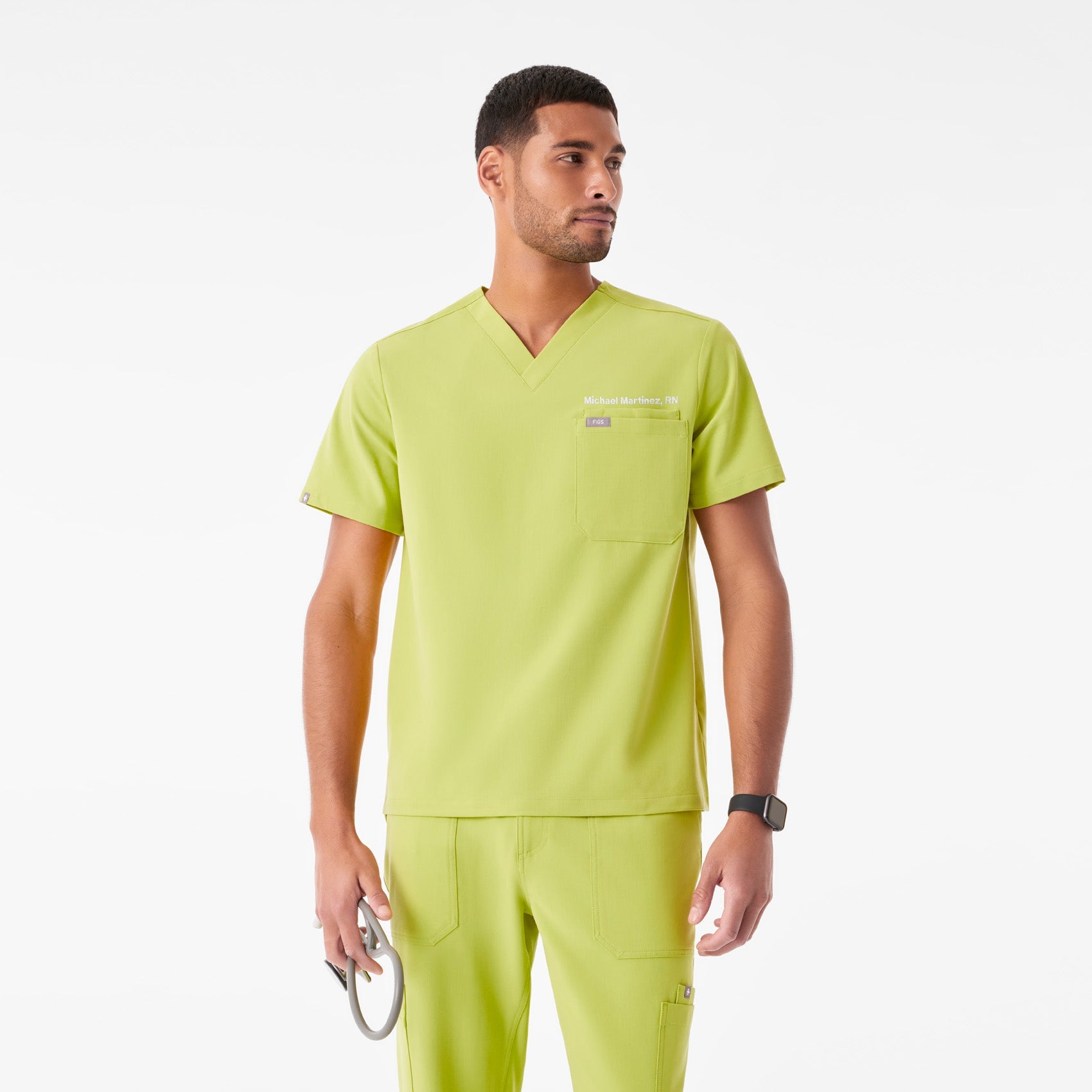 Leon Scrub Top™ - Celery