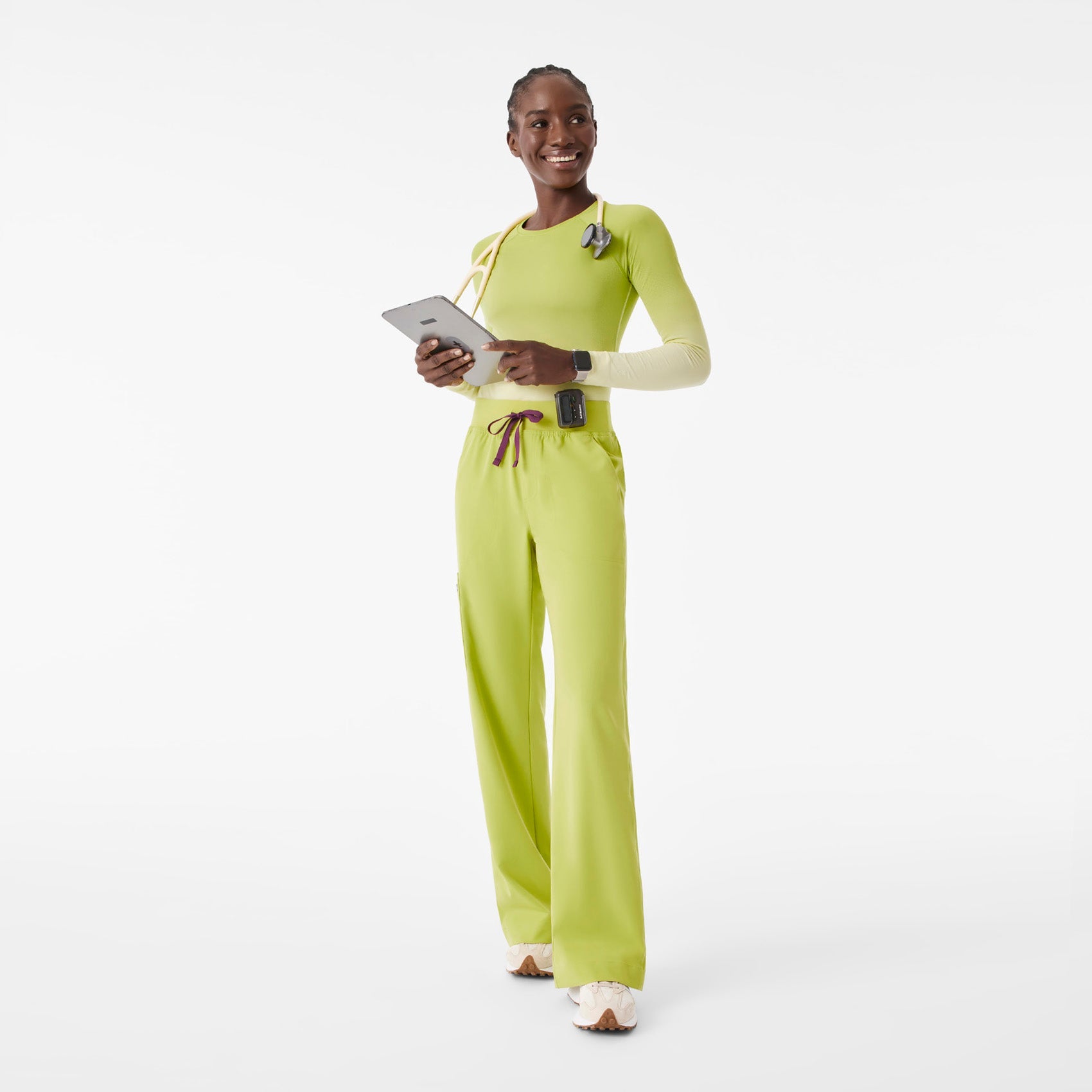 Salta Ombre Long-Sleeve Underscrub - Ombre Celery