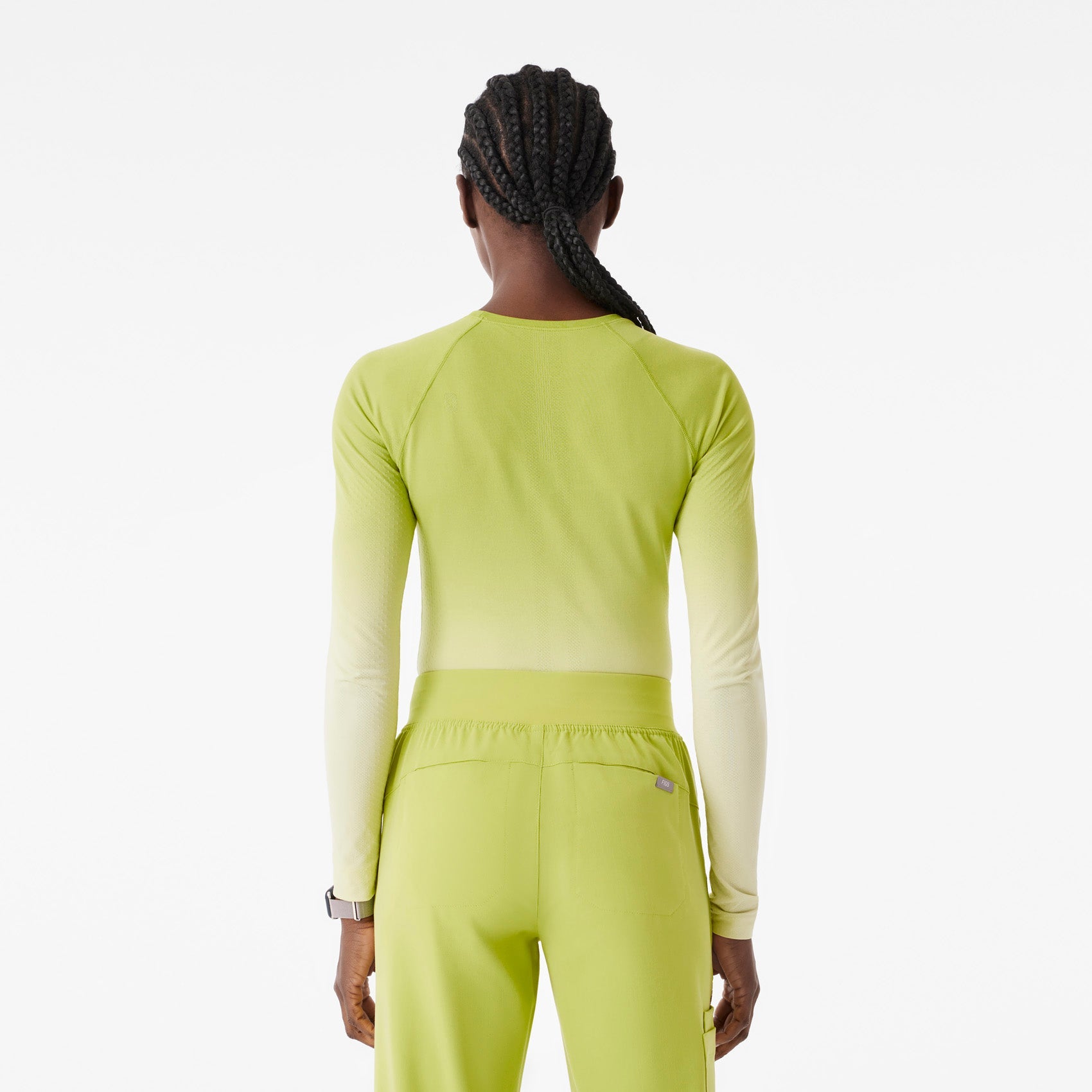 Salta Ombre Long-Sleeve Underscrub - Ombre Celery