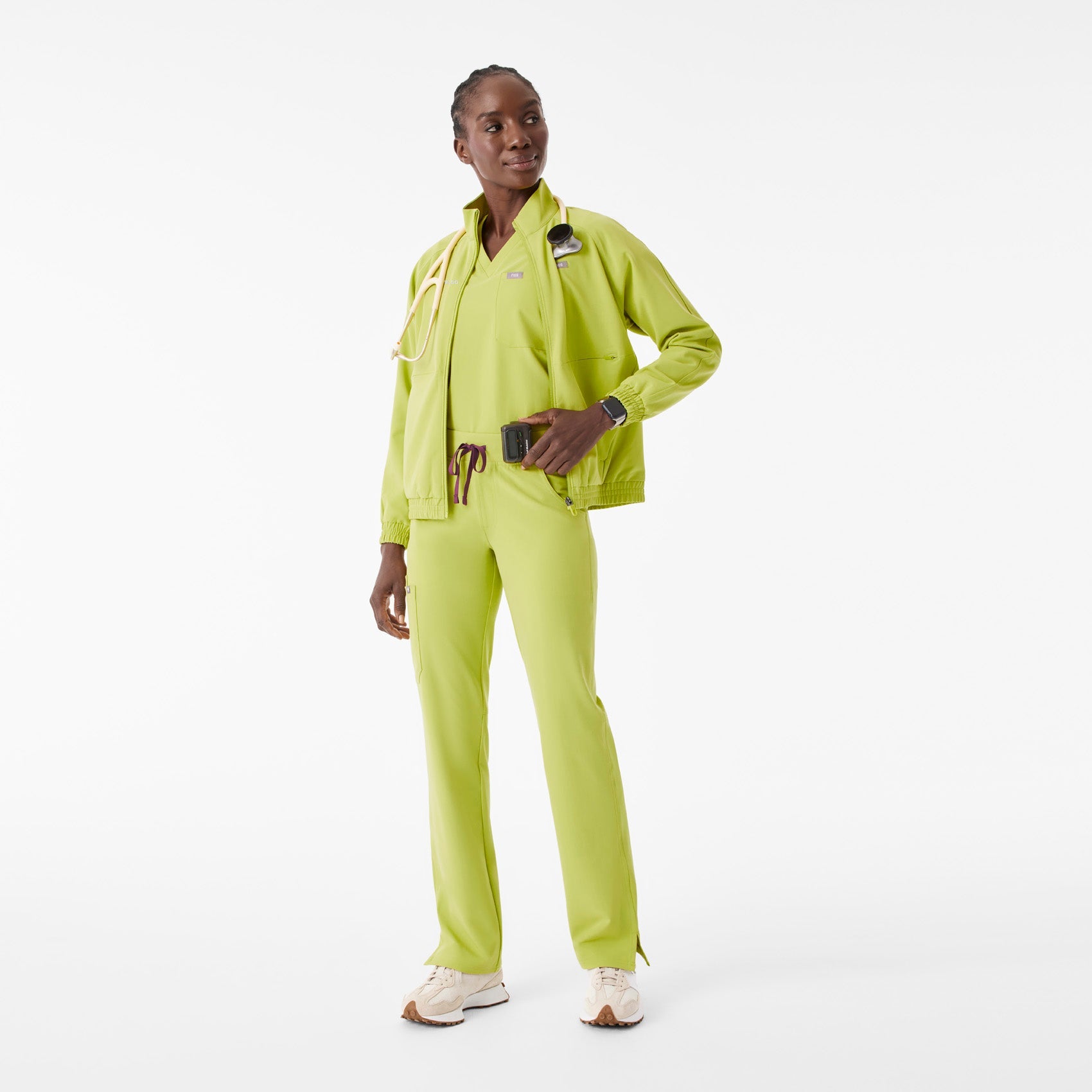 Sydney Scrub Jacket - Celery