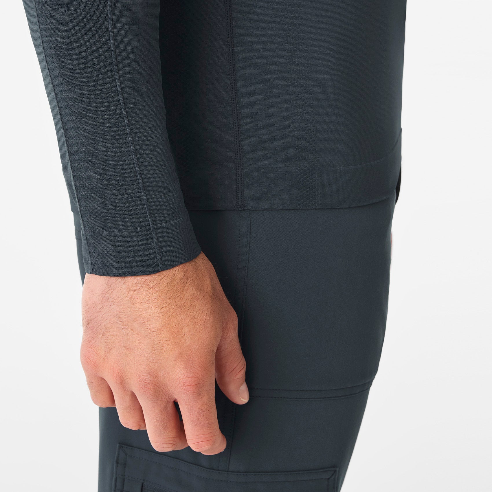 Makato Solid Long-Sleeve Underscrub  - Dark Harbor