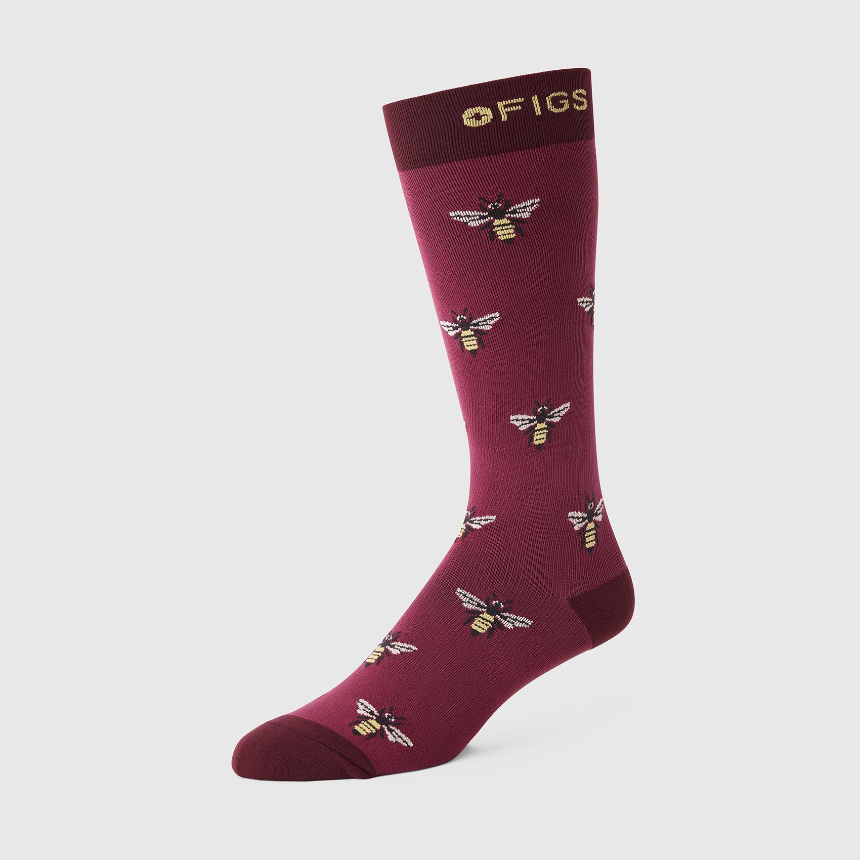 FIGS Compression Socks - Busy Bee/Light Deep Purple