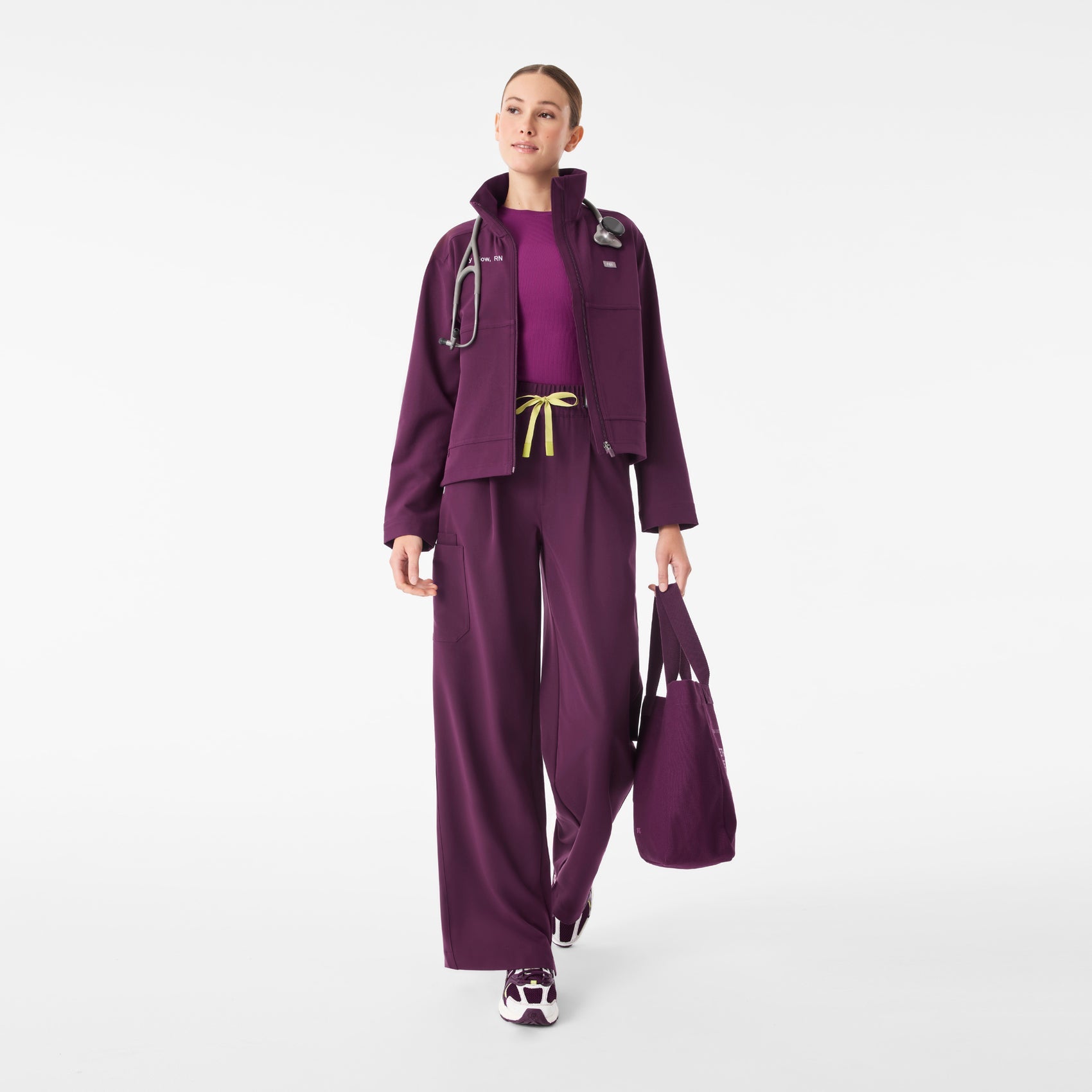 Lenox Scrub Jacket - Deep Purple