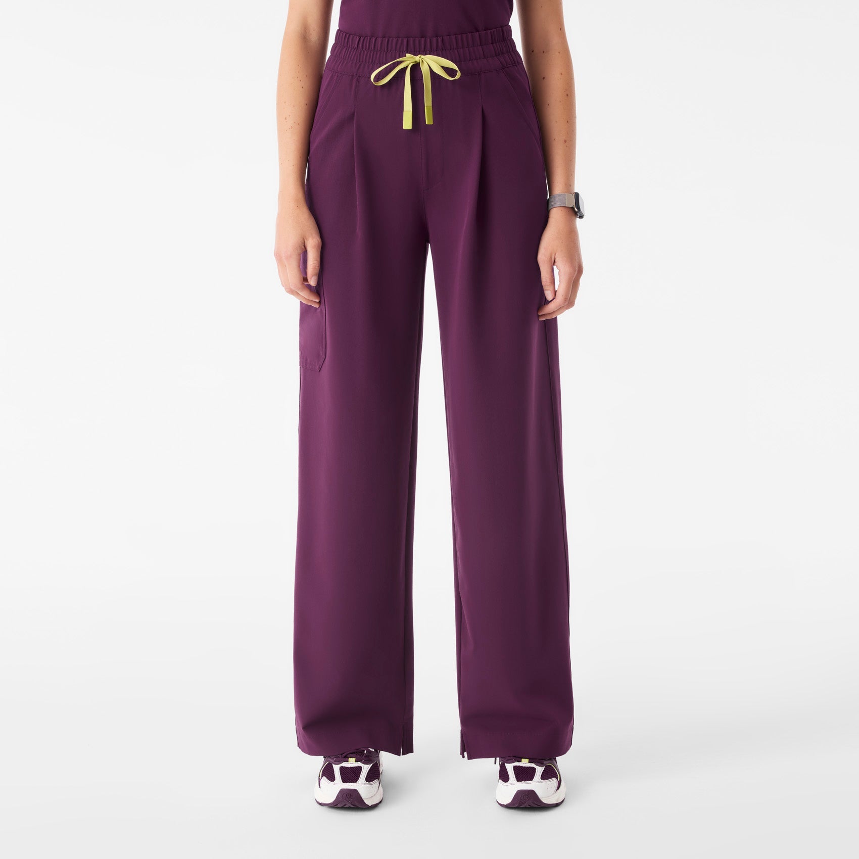 Shelby Ultra High-Rise Wide-Leg Scrub Pant - Deep Purple