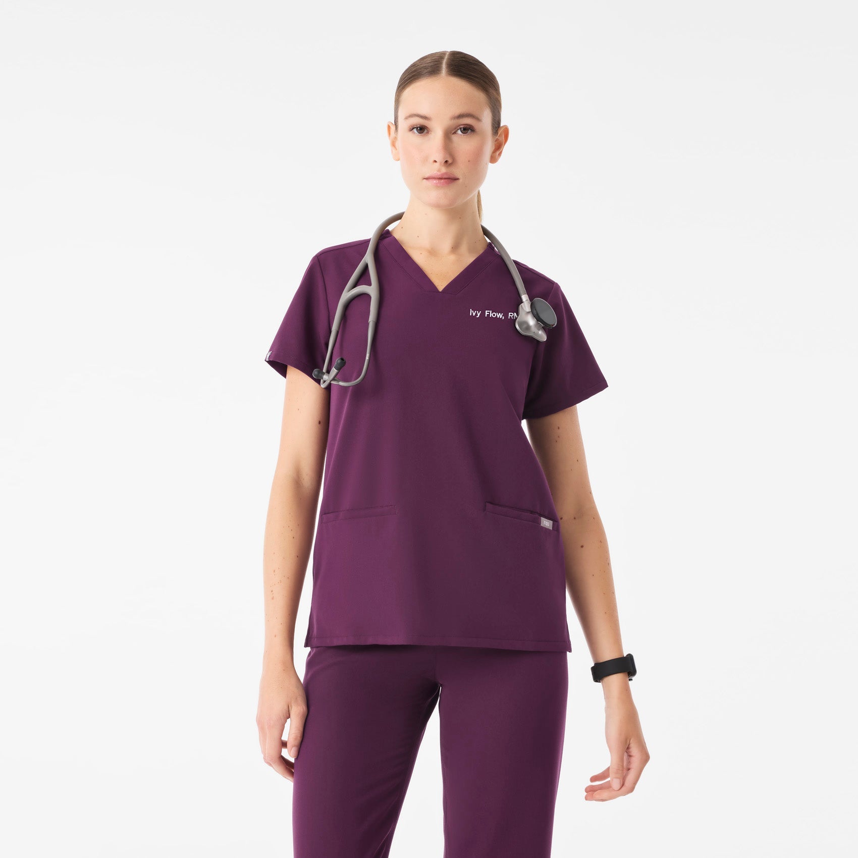 Casma Scrub Top™ - Deep Purple