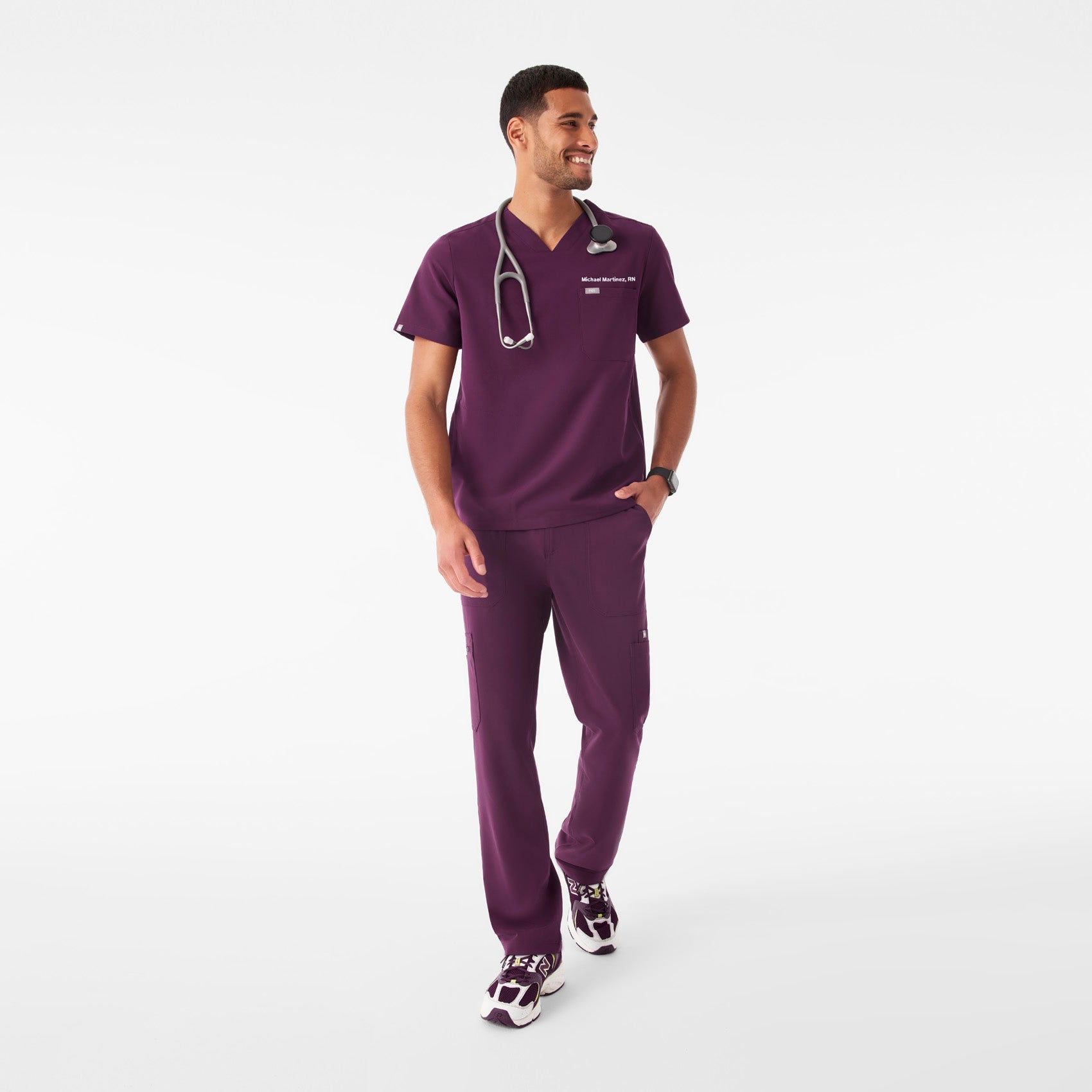 Chisec Scrub Top™ - Deep Purple