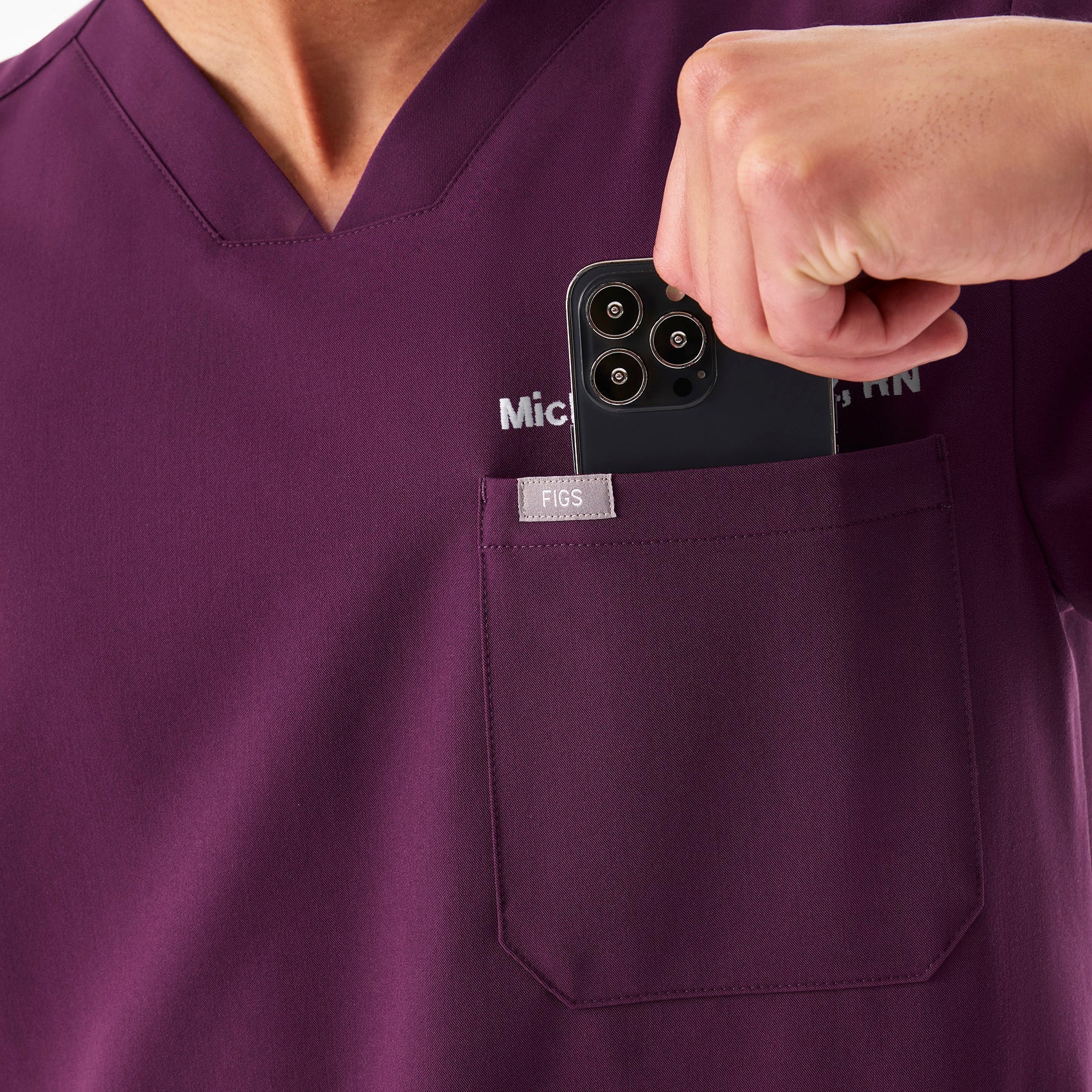 Chisec Scrub Top™ - Deep Purple