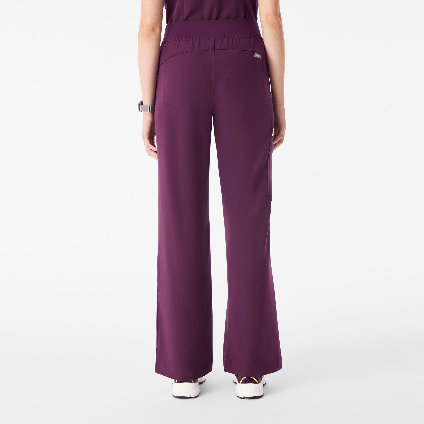 Isabel High-Rise Wide-Leg Scrub Pant - Deep Purple